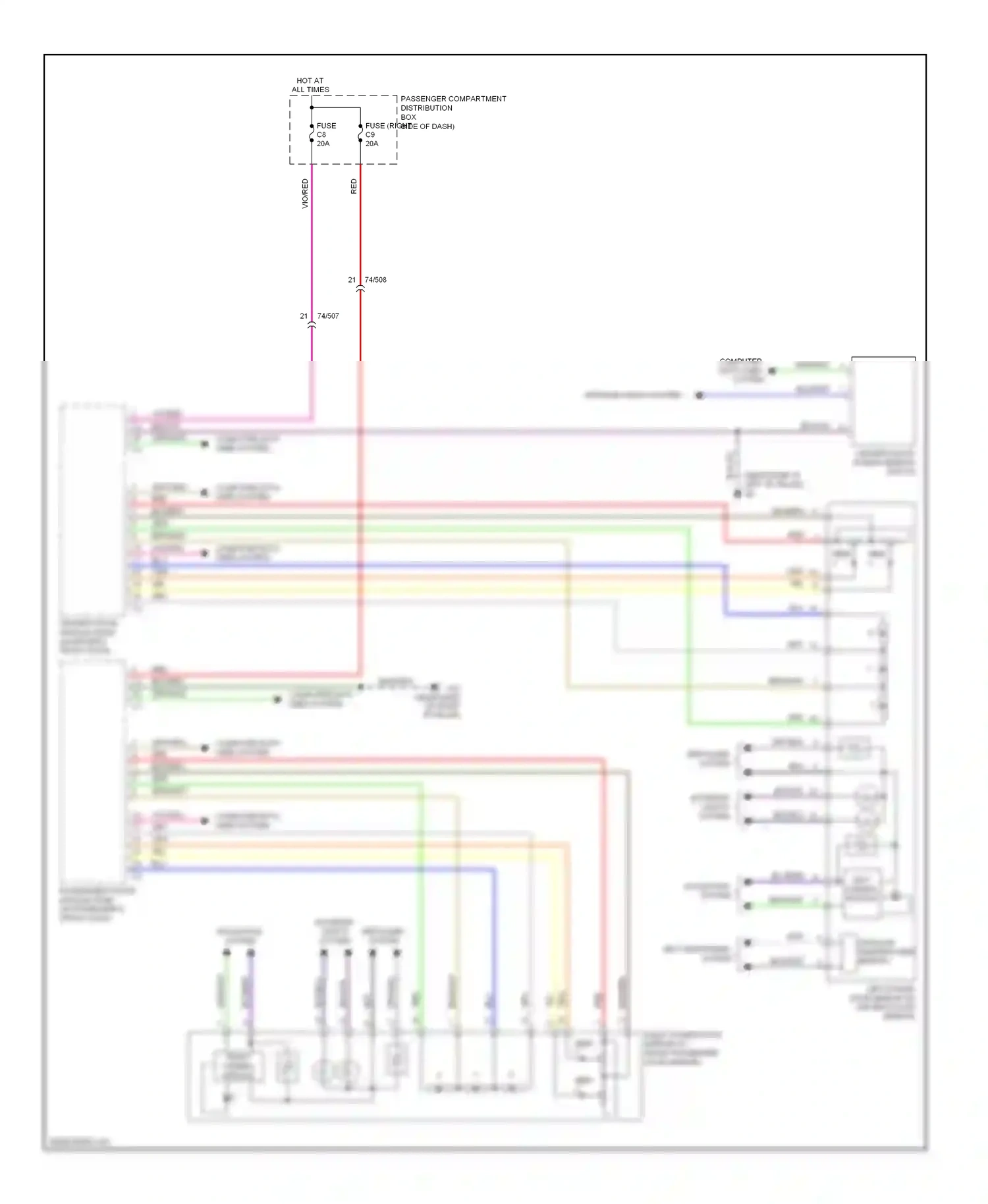Volvo S80 II facelift 2 (2013-2016) right camera module wiring diagram  (1 of 1)