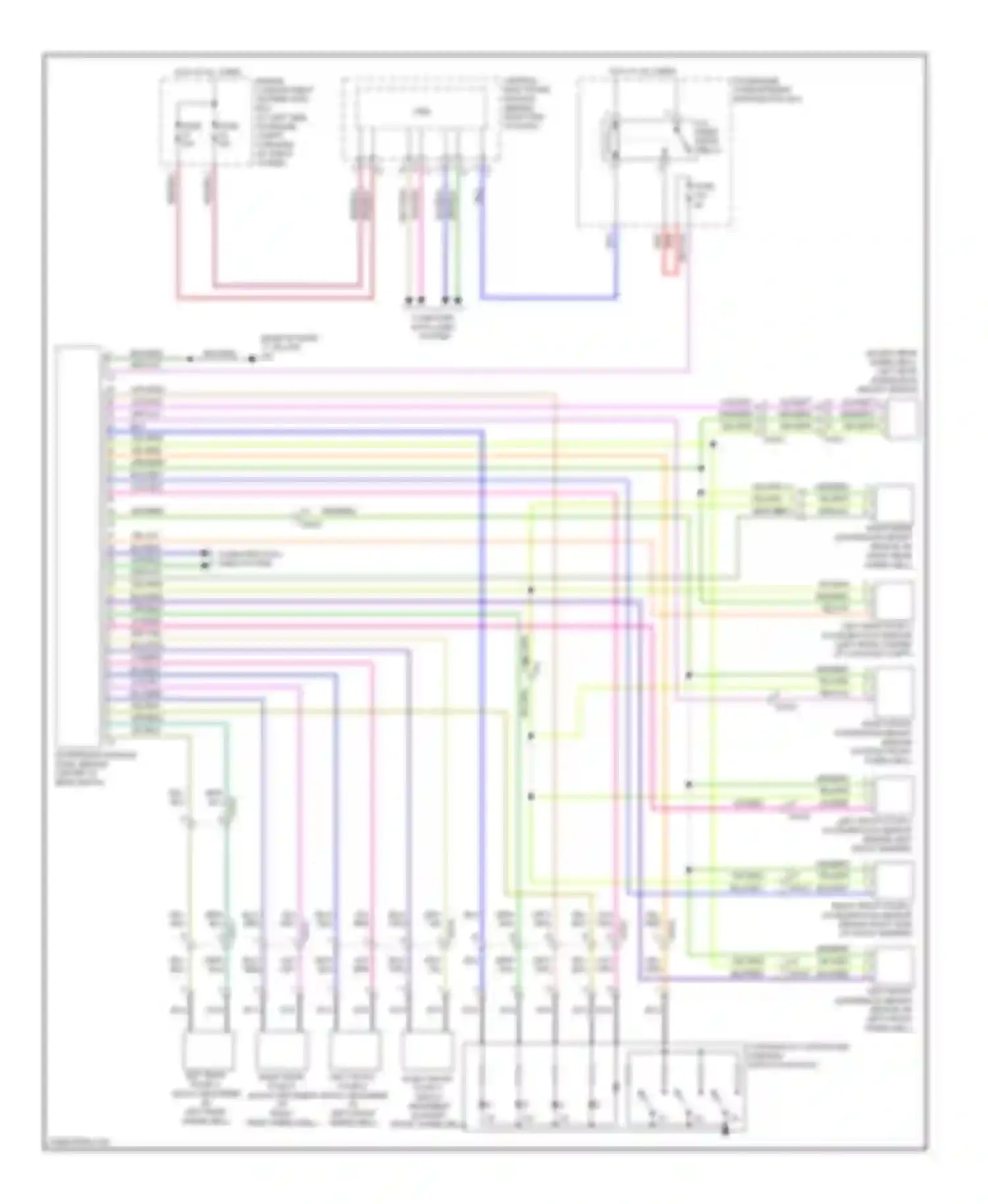 Wiring diagram 15-feed rear relay for Volvo S80 II facelift (2009-2013) (1 of 3)