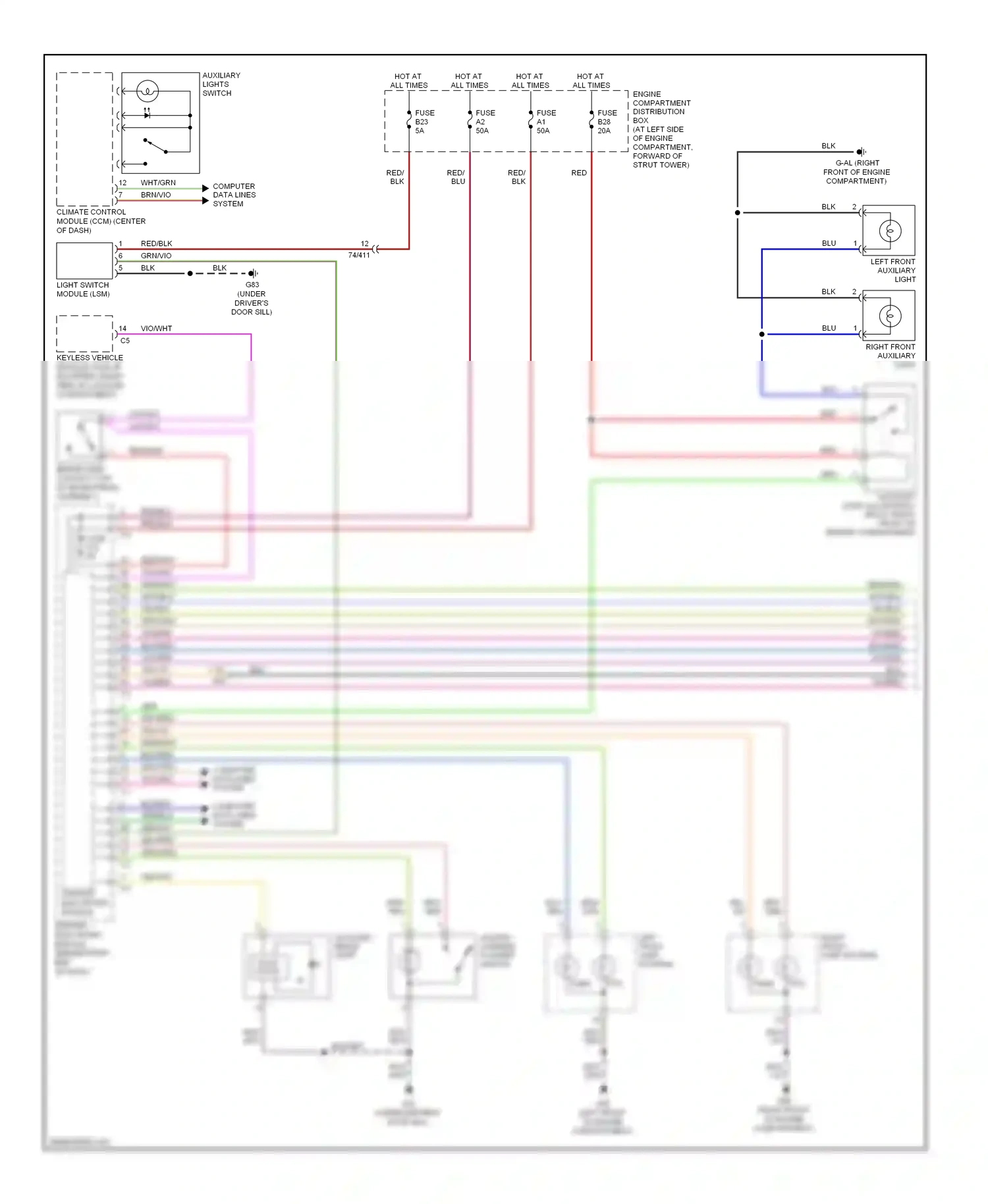 Volvo S80 II facelift (2009-2013) central electronic module central electronic module (behind right end of dash) wiring diagram  (1 of 1)