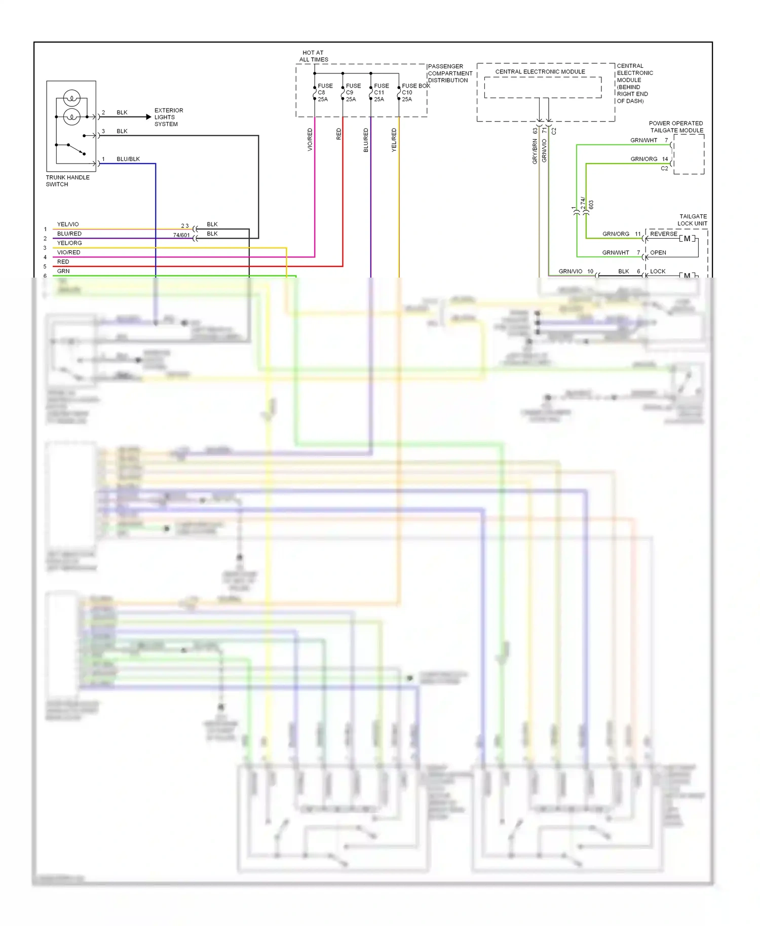 Volvo S80 II facelift (2009-2013) central wiring diagram  (2 of 2)