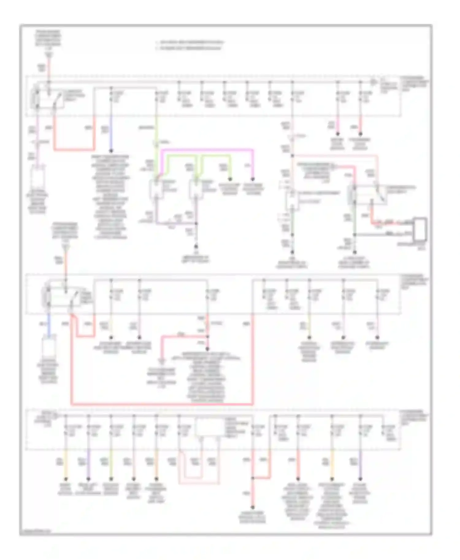 Wiring diagram feed rear relay for Volvo S80 II facelift (2009-2013) (1 of 1)