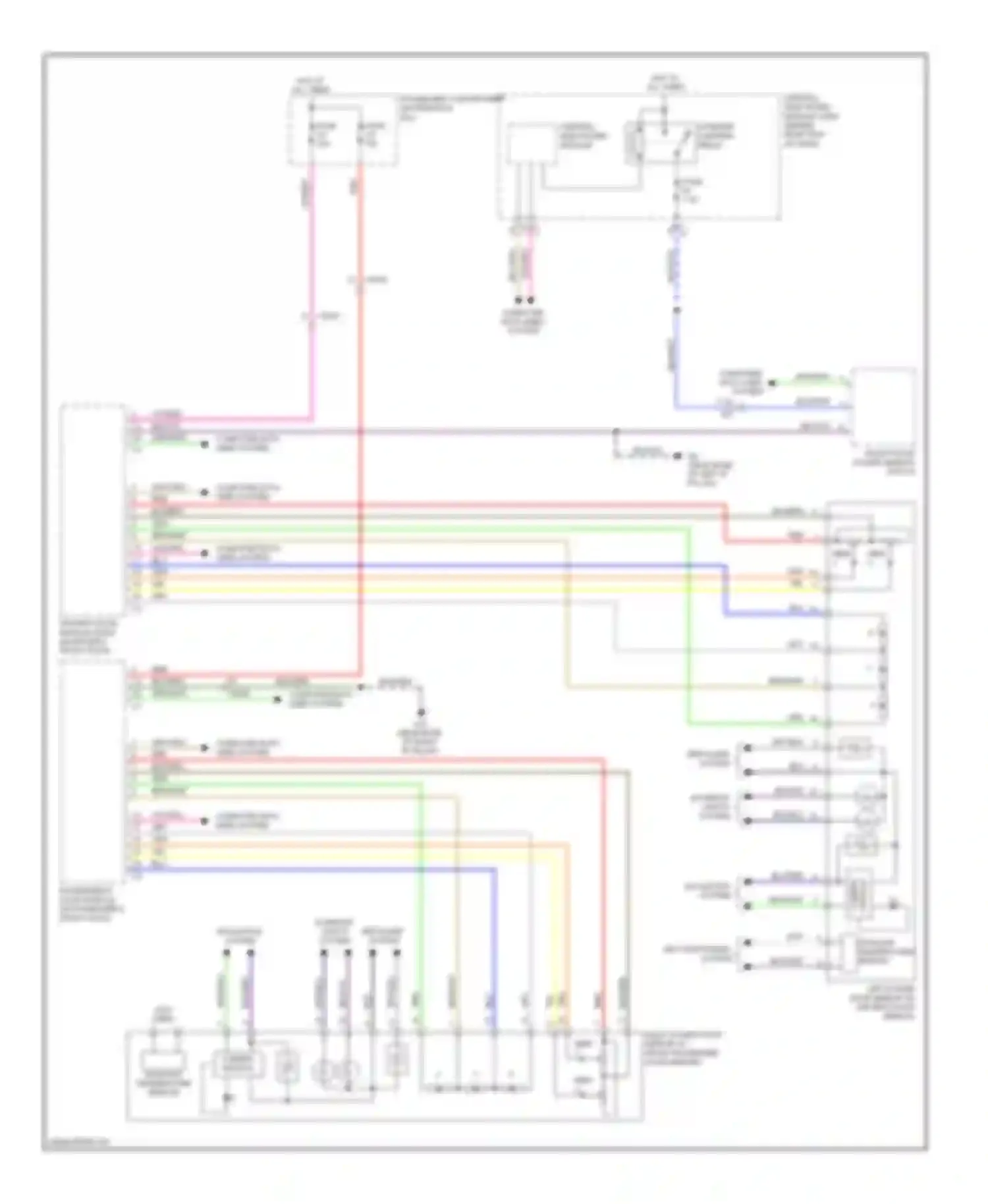 Wiring diagram front door power window switch for Volvo S80 II facelift (2009-2013) (2 of 2)