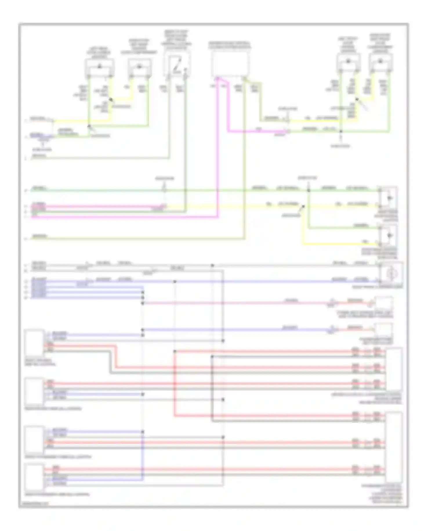 Wiring diagram front passenger's side sill lighting for Volvo S80 II facelift (2009-2013) (1 of 1)