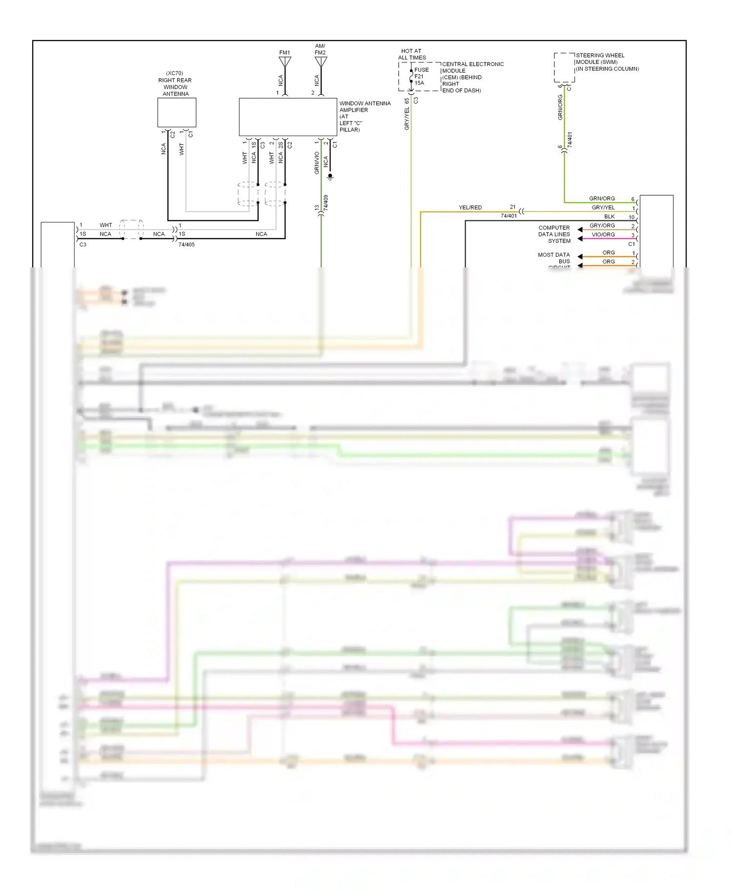 Volvo S80 II facelift (2009-2013) integrated audio module wiring diagram  (6 of 8)