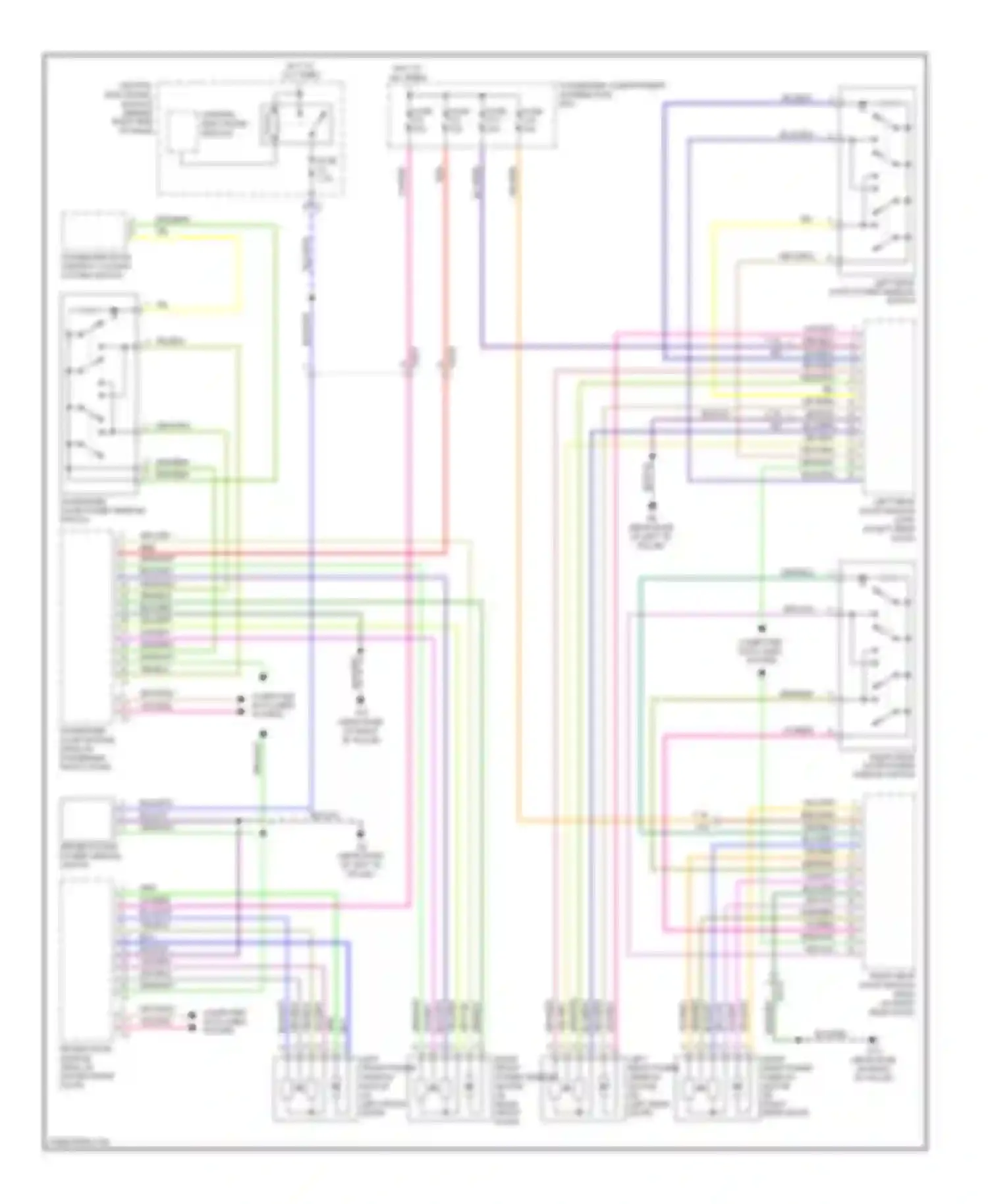 Wiring diagram left rear door power window switch for Volvo S80 II facelift (2009-2013) (2 of 2)