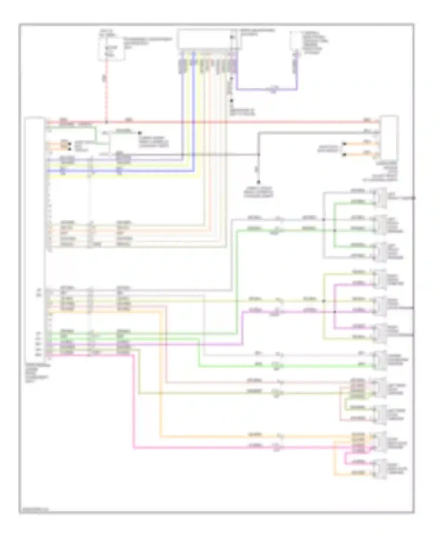 Wiring diagram most data bus circuit for Volvo S80 II facelift (2009-2013) (3 of 5)
