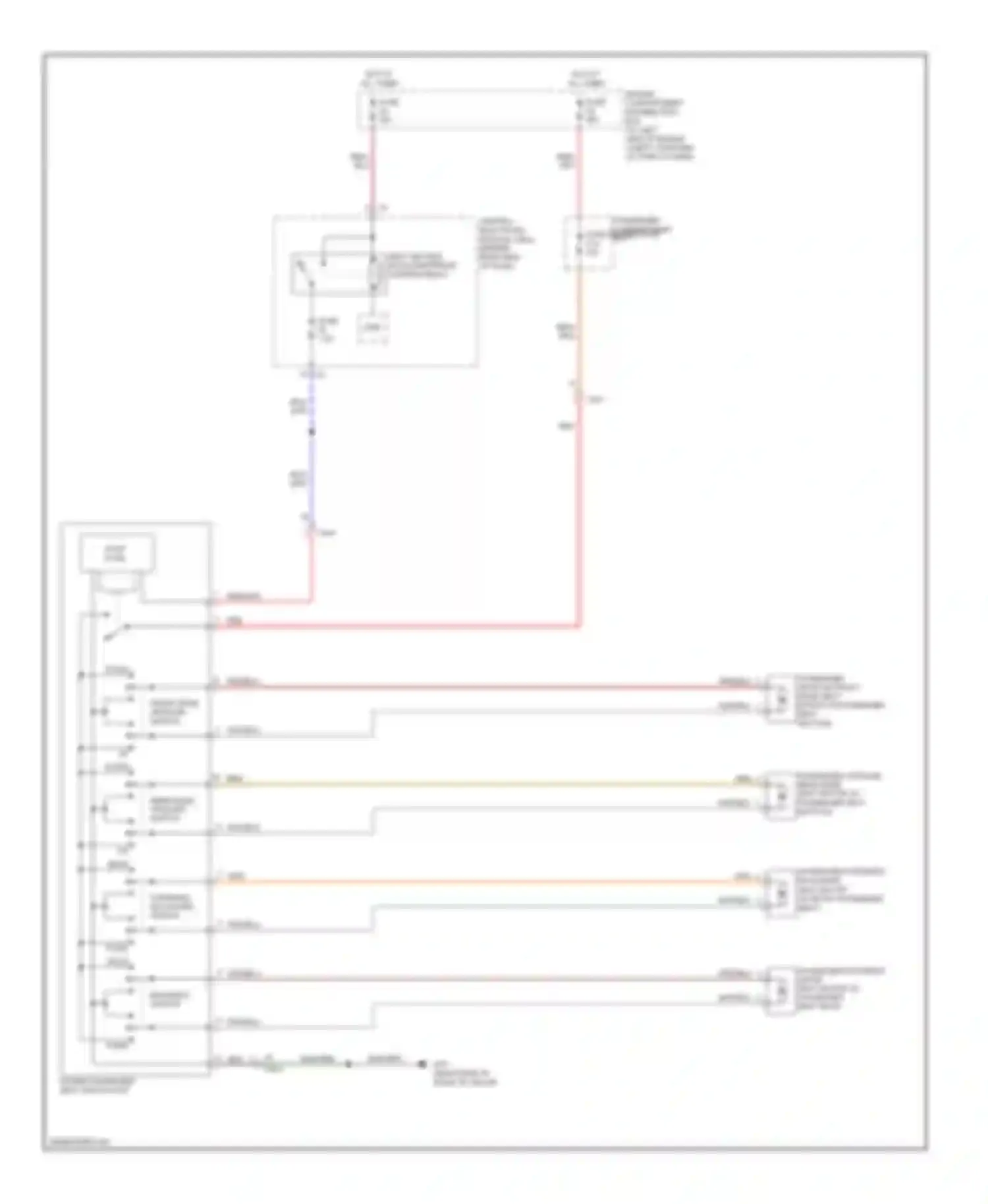 Wiring diagram passenger compartment fuse distribution box for Volvo S80 II facelift (2009-2013) (2 of 2)