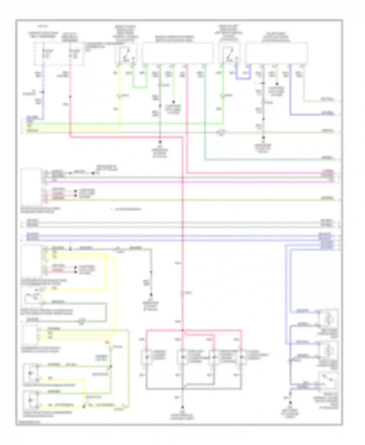 Wiring diagram passenger's door switch central locking system for Volvo S80 II facelift (2009-2013) (1 of 1)