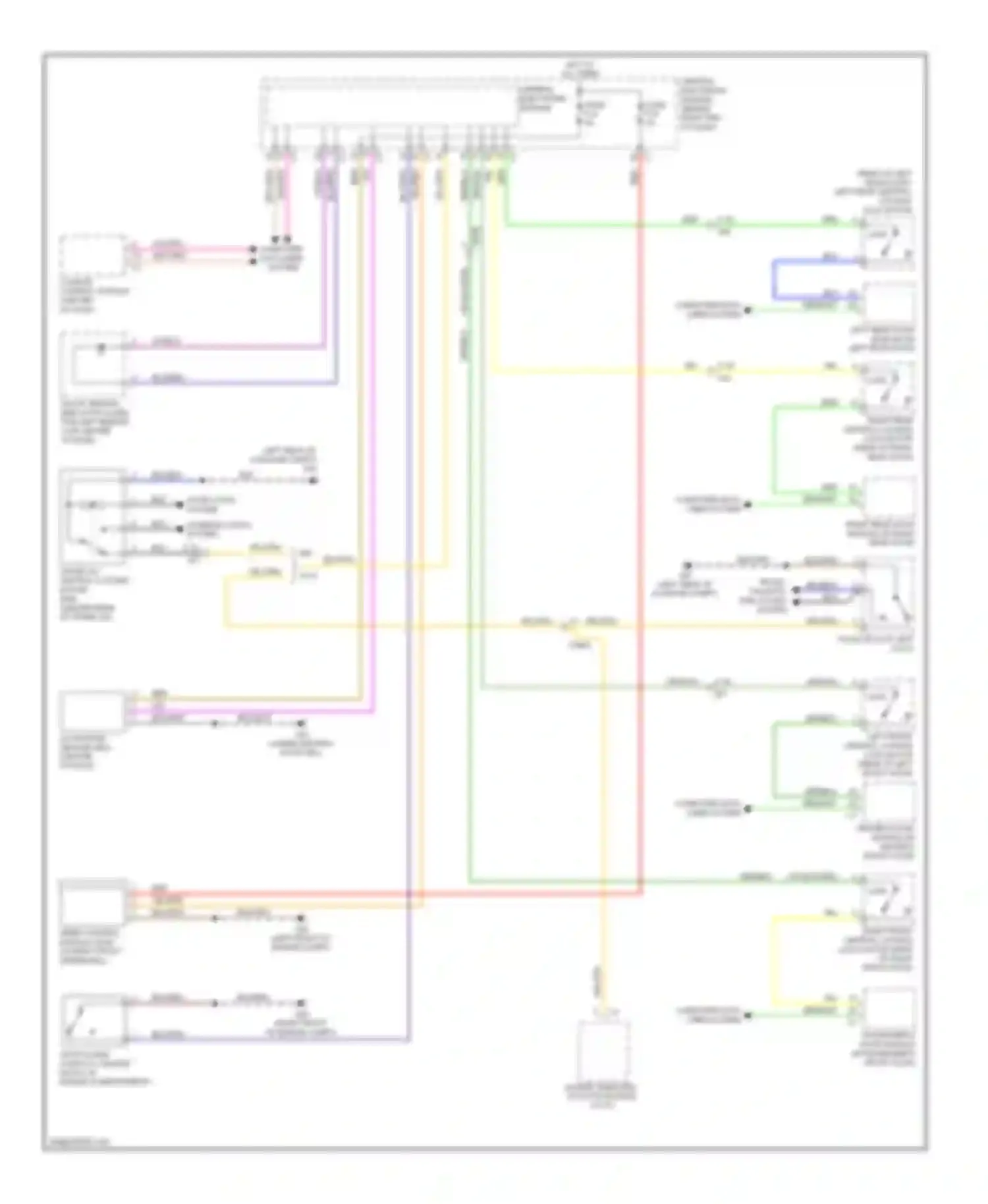 Wiring diagram tailgate lock unit for Volvo S80 II facelift (2009-2013) (1 of 3)