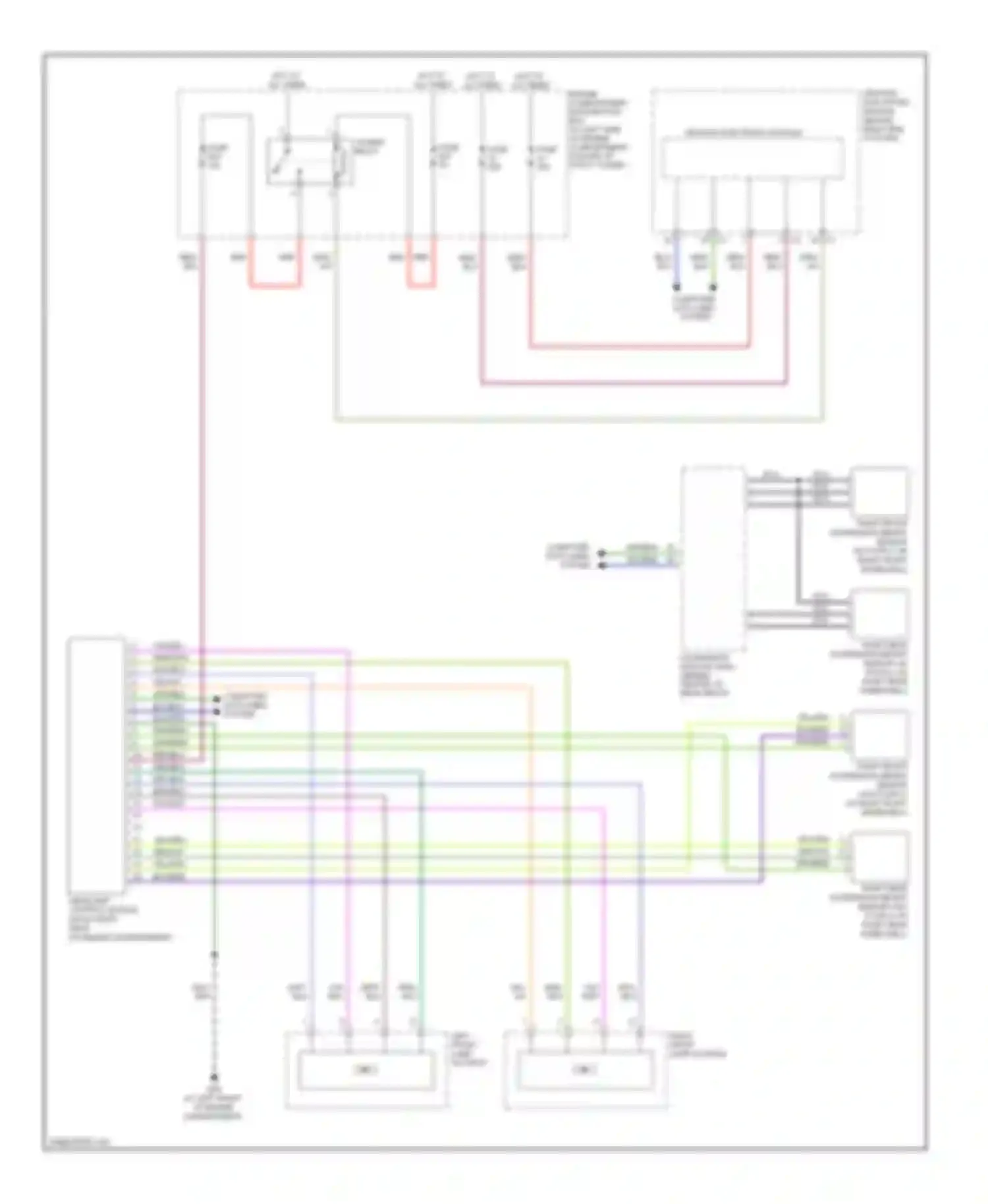 S80 Volvo II (2006-2010): Headlamp beam adjustment circuit, with automatic beam length adjustment
