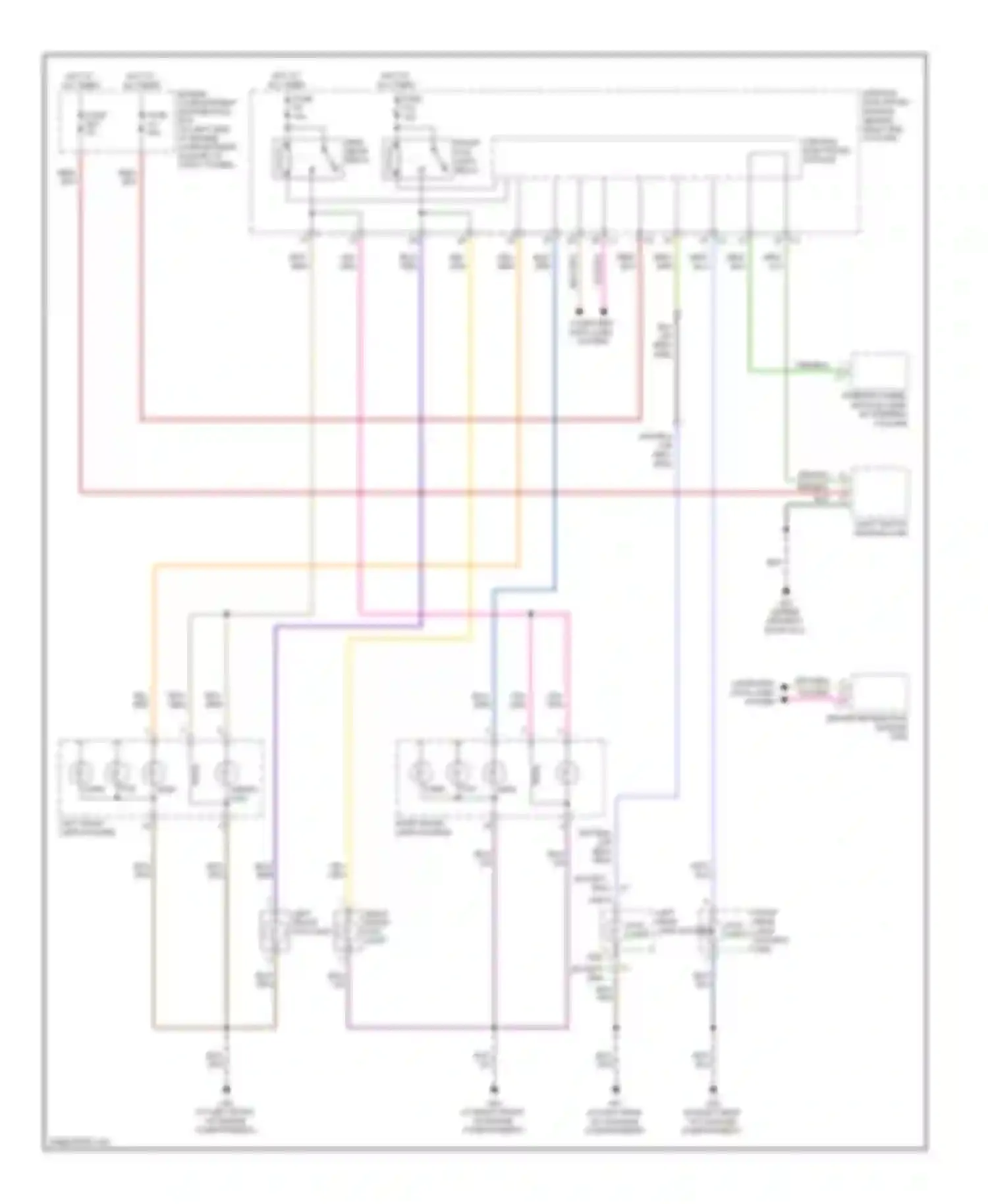 S80 Volvo II (2006-2010): Headlamps circuit, with bi-xenon lamps