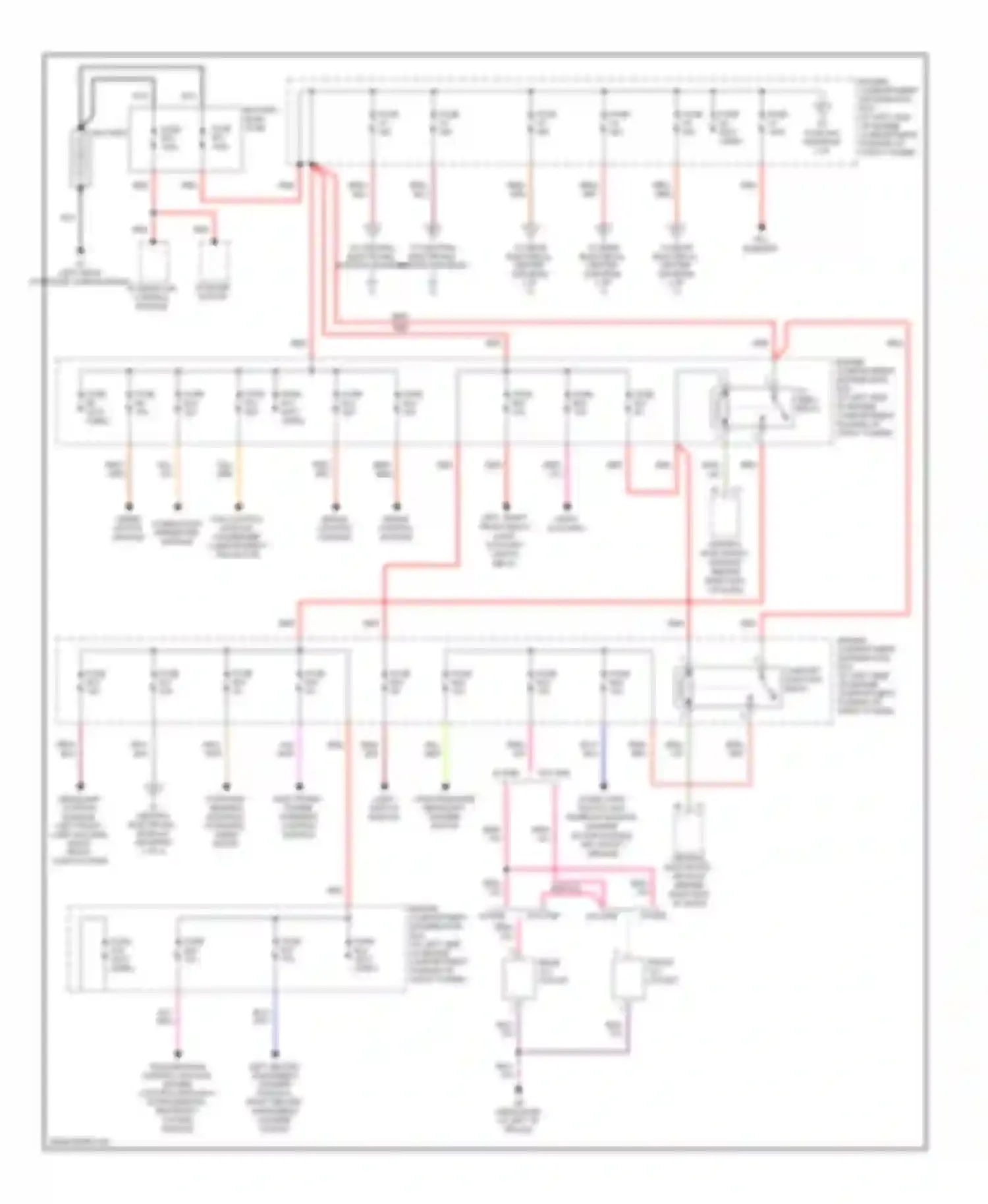 S80 Volvo II (2006-2010): Power distribution circuit (1 of 3)