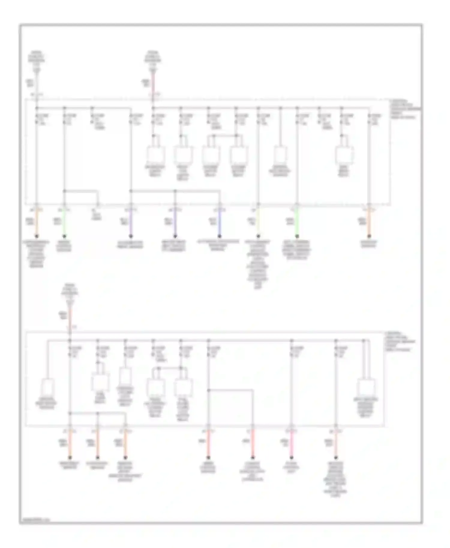 S80 Volvo II (2006-2010): Power distribution circuit (3 of 3)