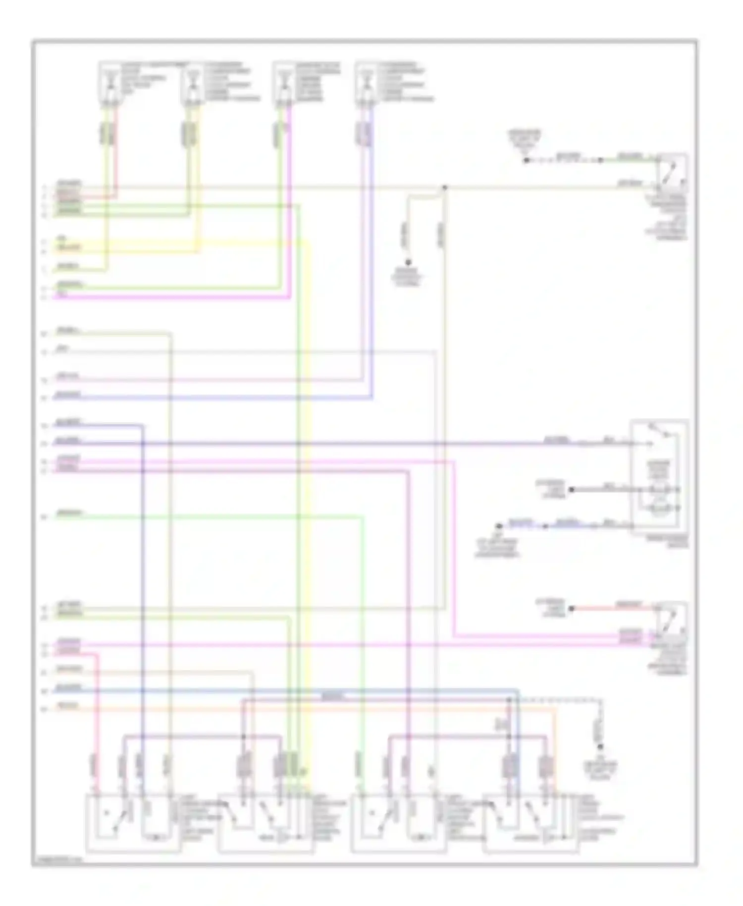 S80 Volvo II (2006-2010): Power door locks circuit, with intelligent key (2 of 2)