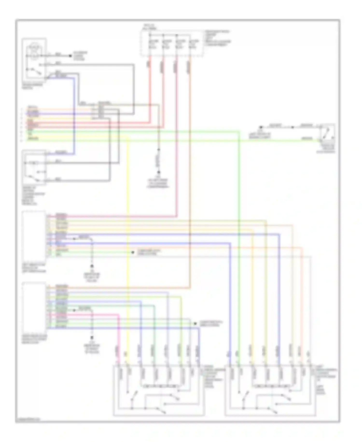 S80 Volvo II (2006-2010): Power door locks circuit, without intelligent key (2 of 2)