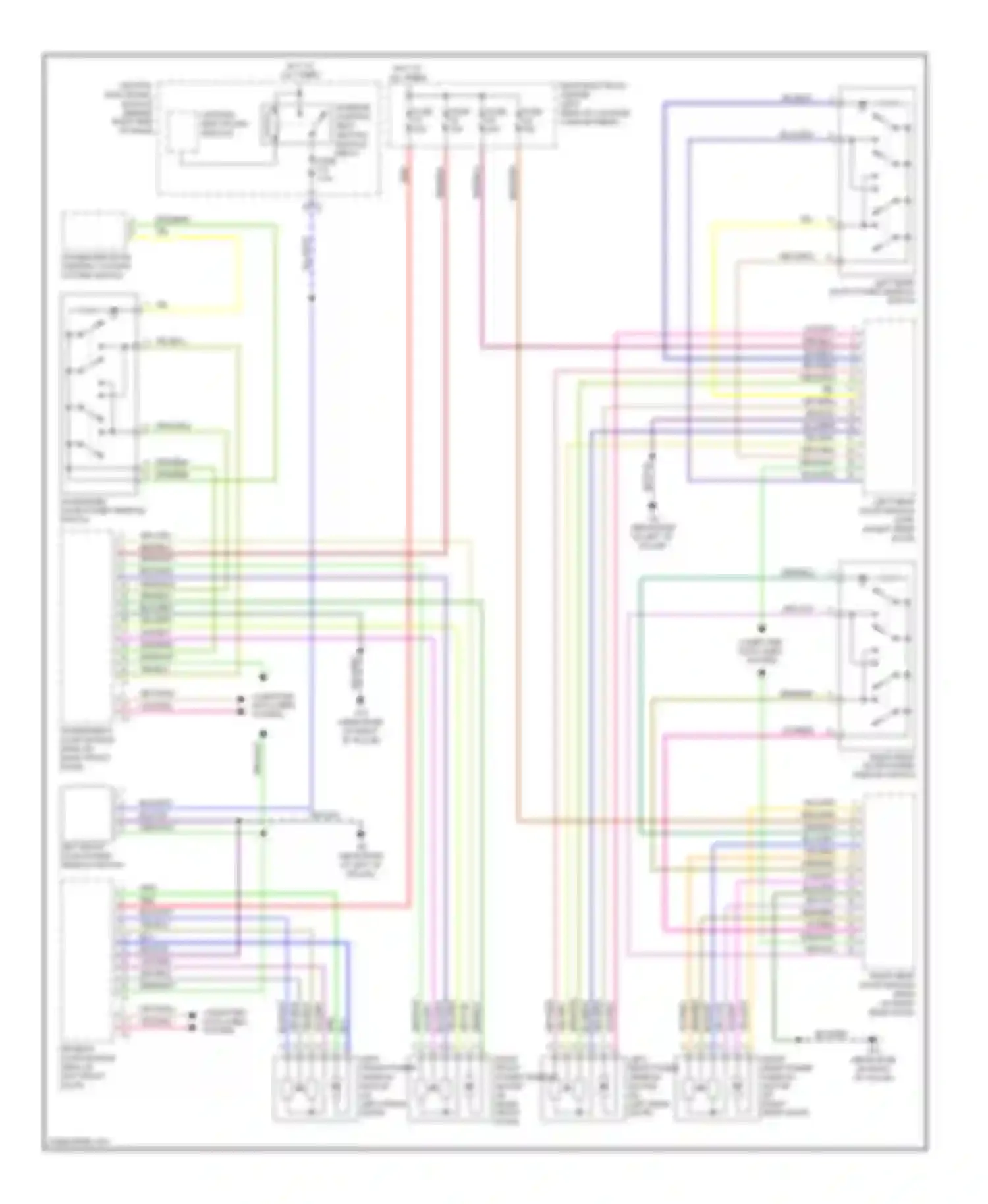 S80 Volvo II (2006-2010): Power windows circuit