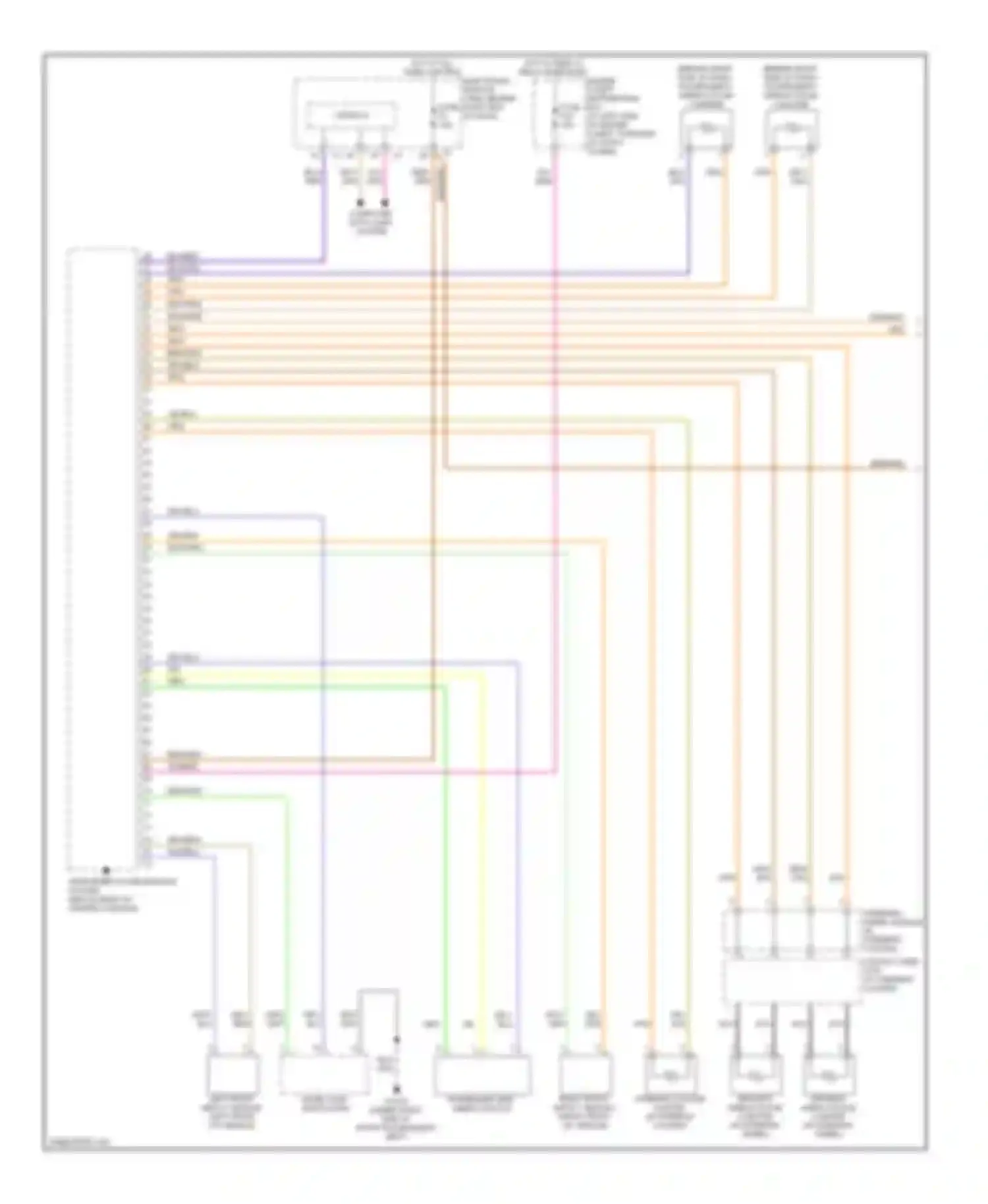 S80 Volvo II (2006-2010): Supplemental restraints circuit (1 of 3)
