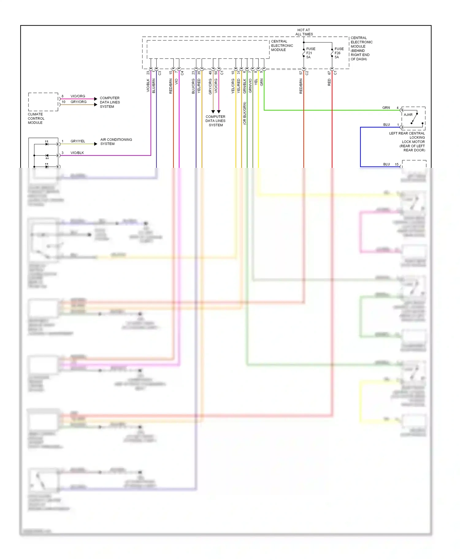 Volvo S80 II (2006-2010) climate control module wiring diagram  (1 of 9)