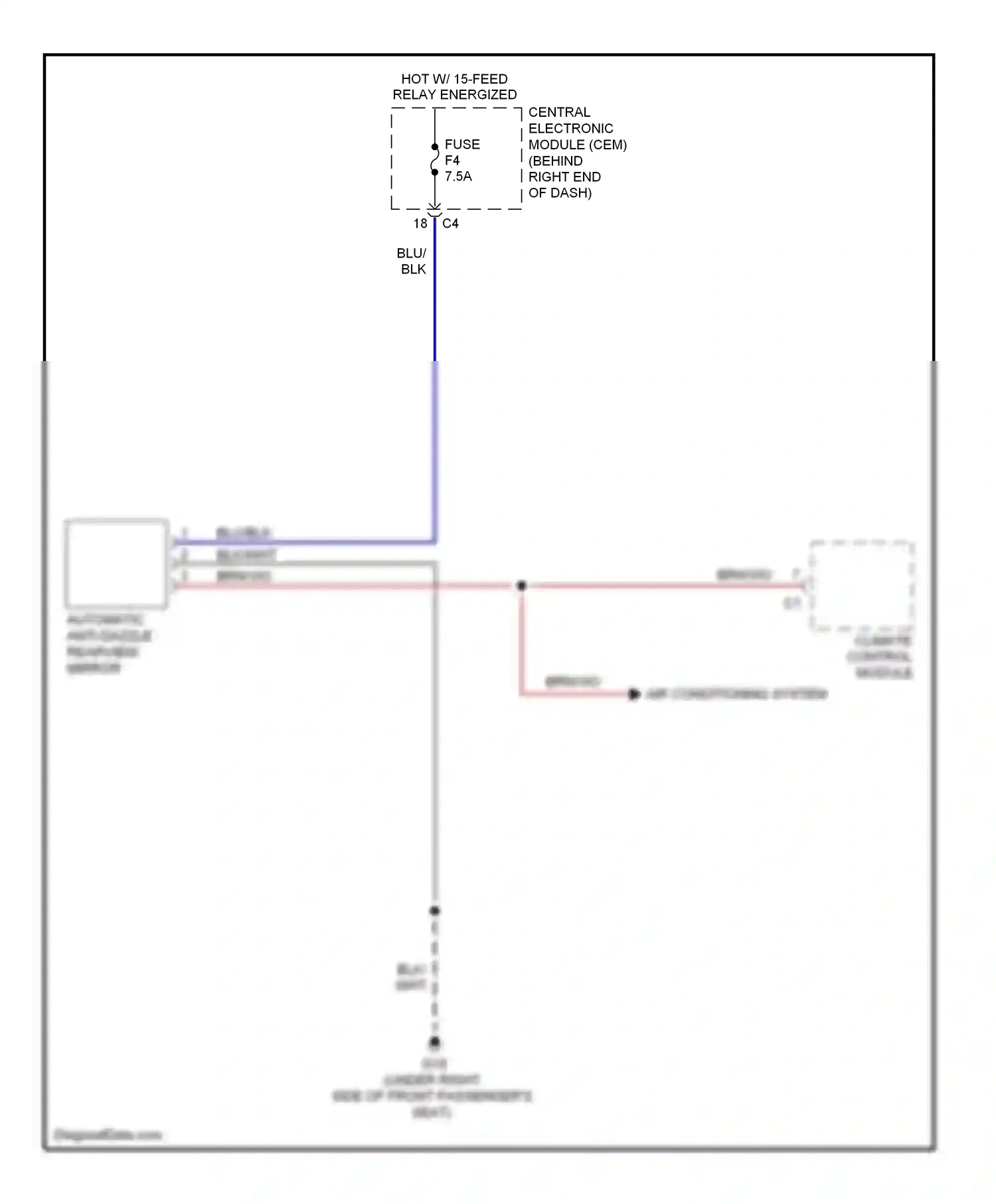 Volvo S80 II (2006-2010) climate control module wiring diagram  (2 of 9)