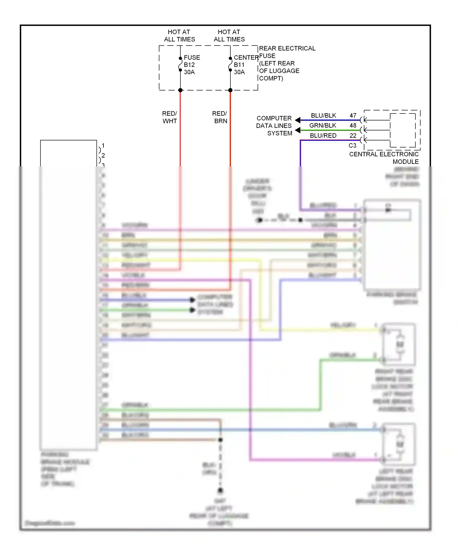 Volvo S80 II (2006-2010) computer data lines system wiring diagram  (44 of 53)