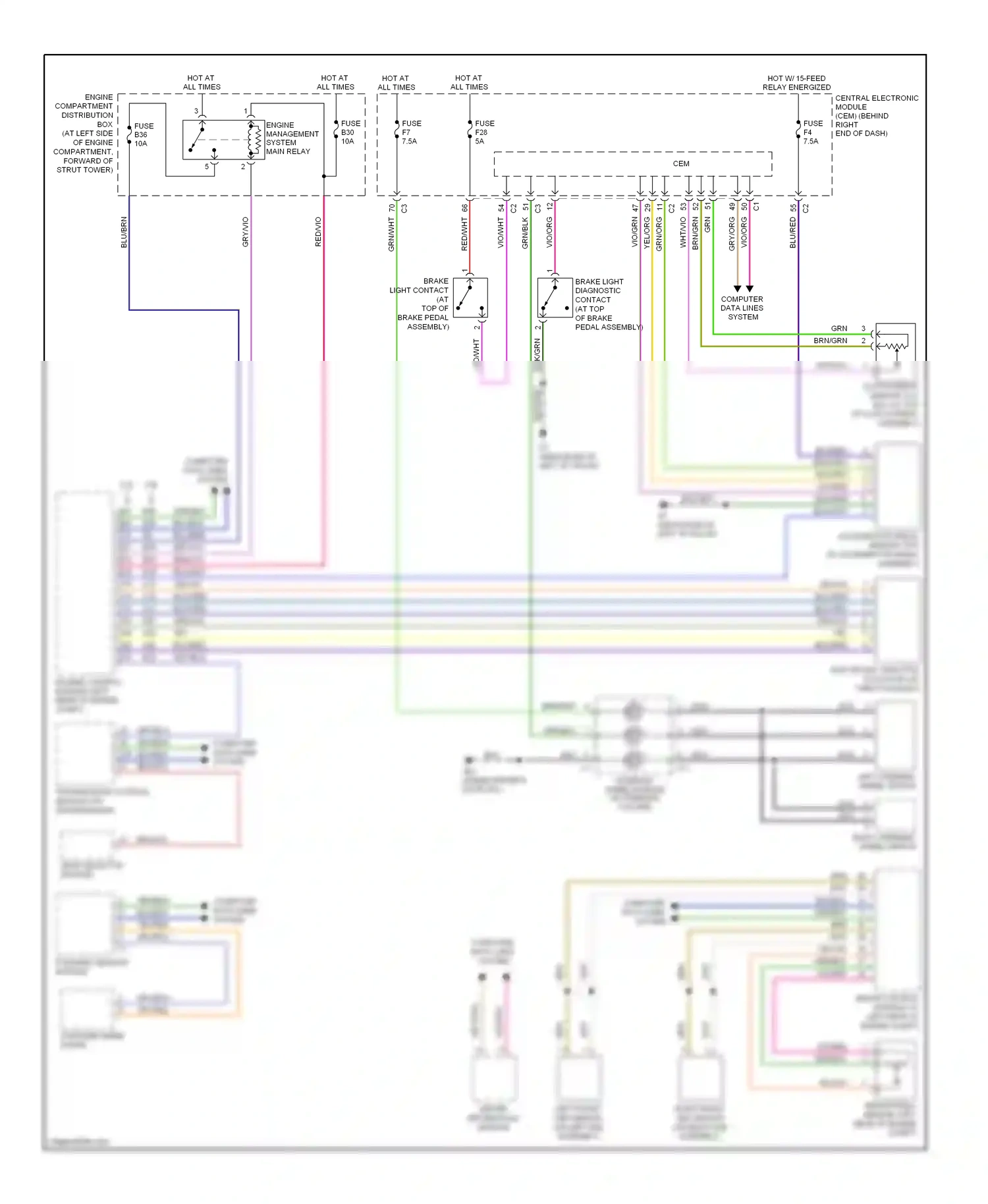 Volvo S80 II (2006-2010) computer data lines system wiring diagram  (5 of 53)