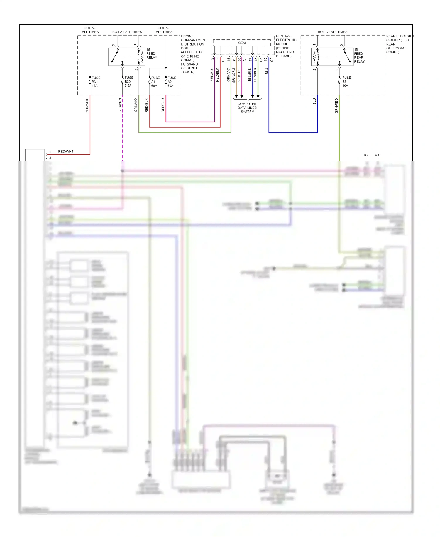 Volvo S80 II (2006-2010) computer data lines system wiring diagram  (49 of 53)