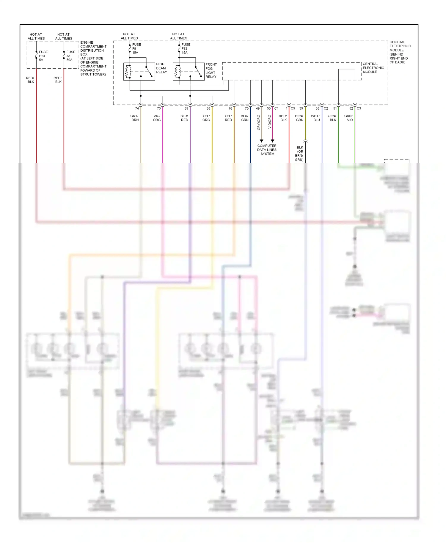 Volvo S80 II (2006-2010) computer data lines system wiring diagram  (16 of 53)