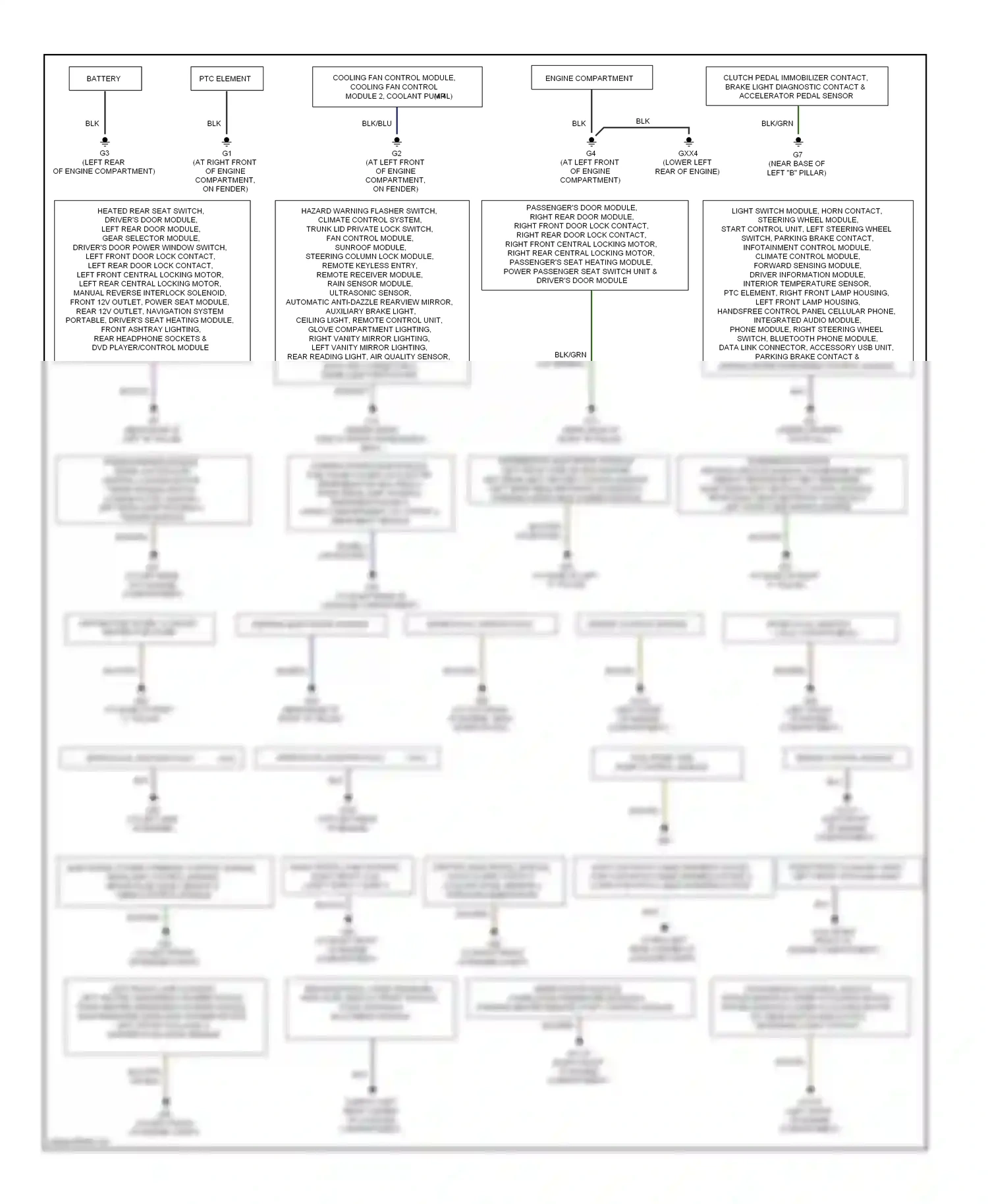 Volvo S80 II (2006-2010) (engine compartment) wiring diagram  (1 of 3)