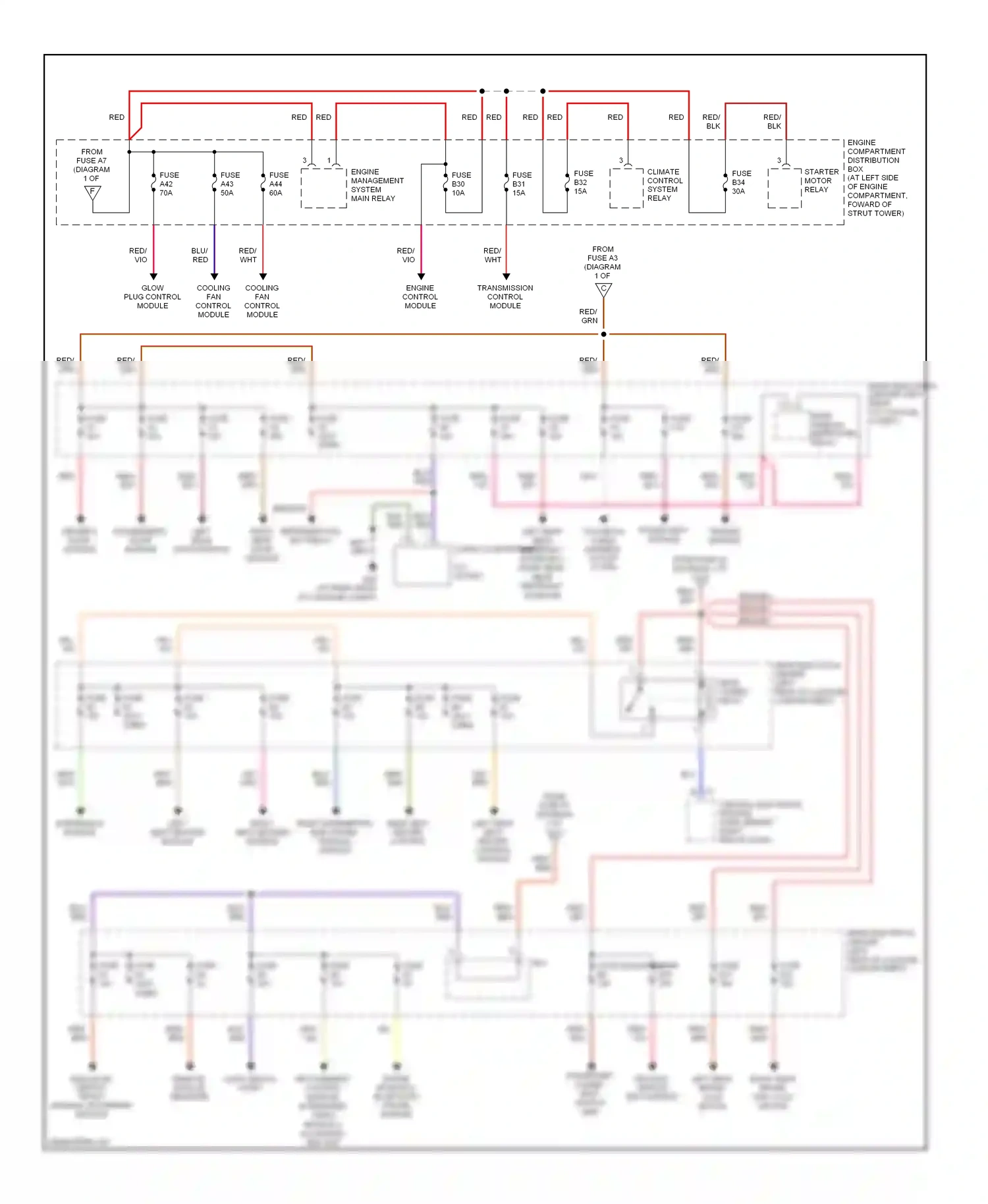 Volvo S80 II (2006-2010) engine control module wiring diagram  (2 of 2)