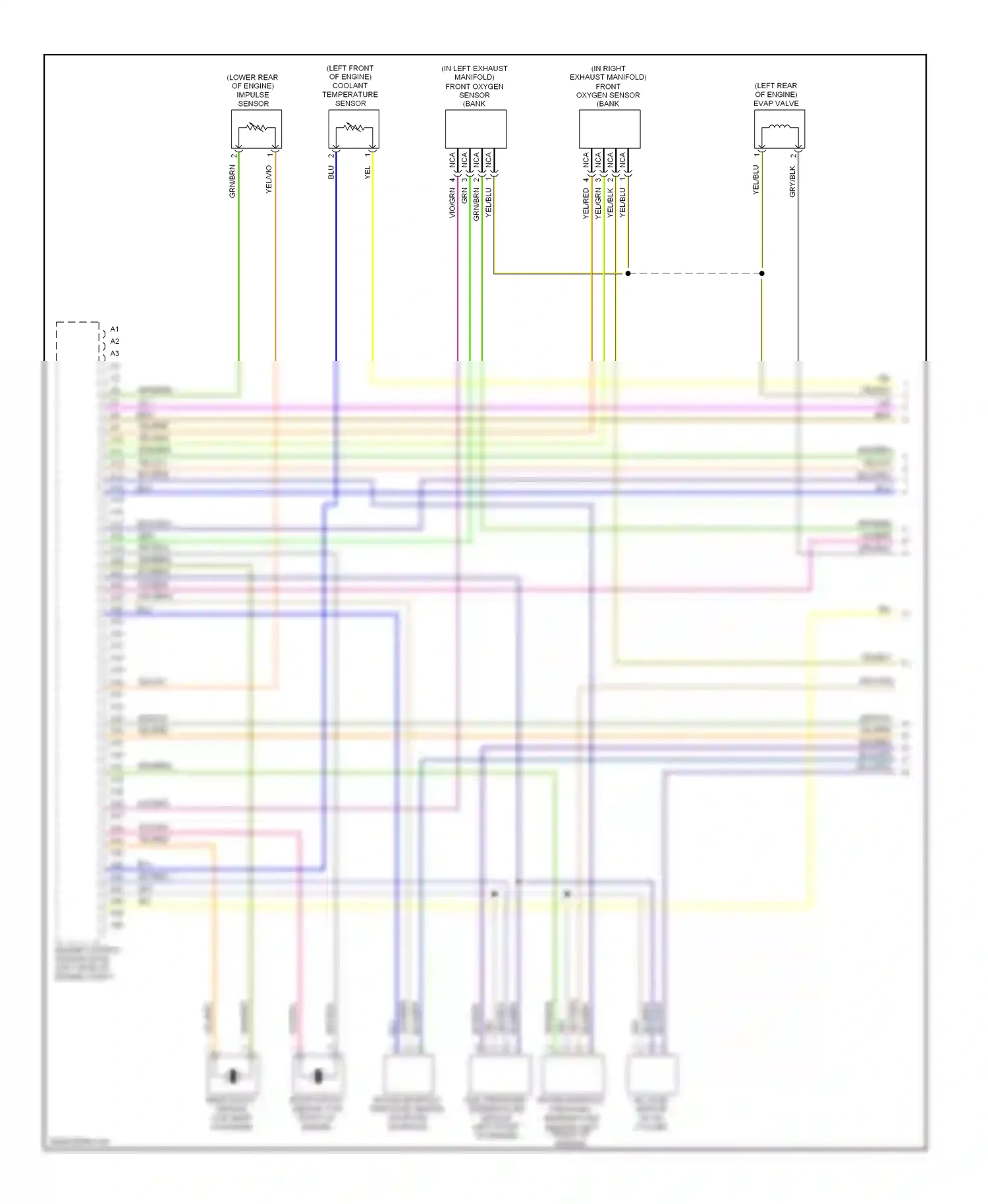 Volvo S80 II (2006-2010) (lower rear of engine) impulse sensor wiring diagram  (1 of 2)