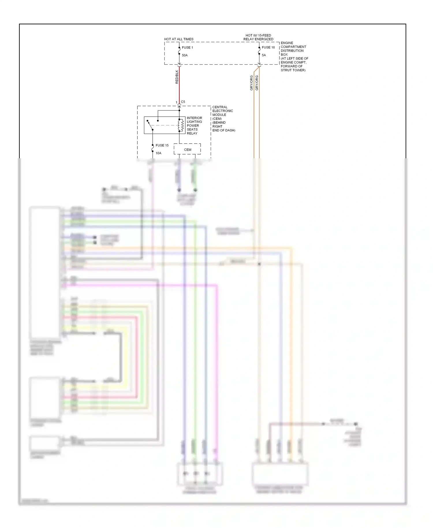 Volvo S80 II (2006-2010) visual collision warning indicator wiring diagram  (2 of 2)