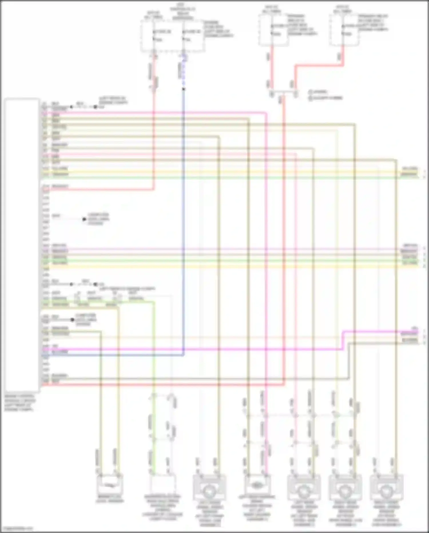 S90 Volvo II facelift (2020-2024): Anti-lock brakes circuit (1 of 2)