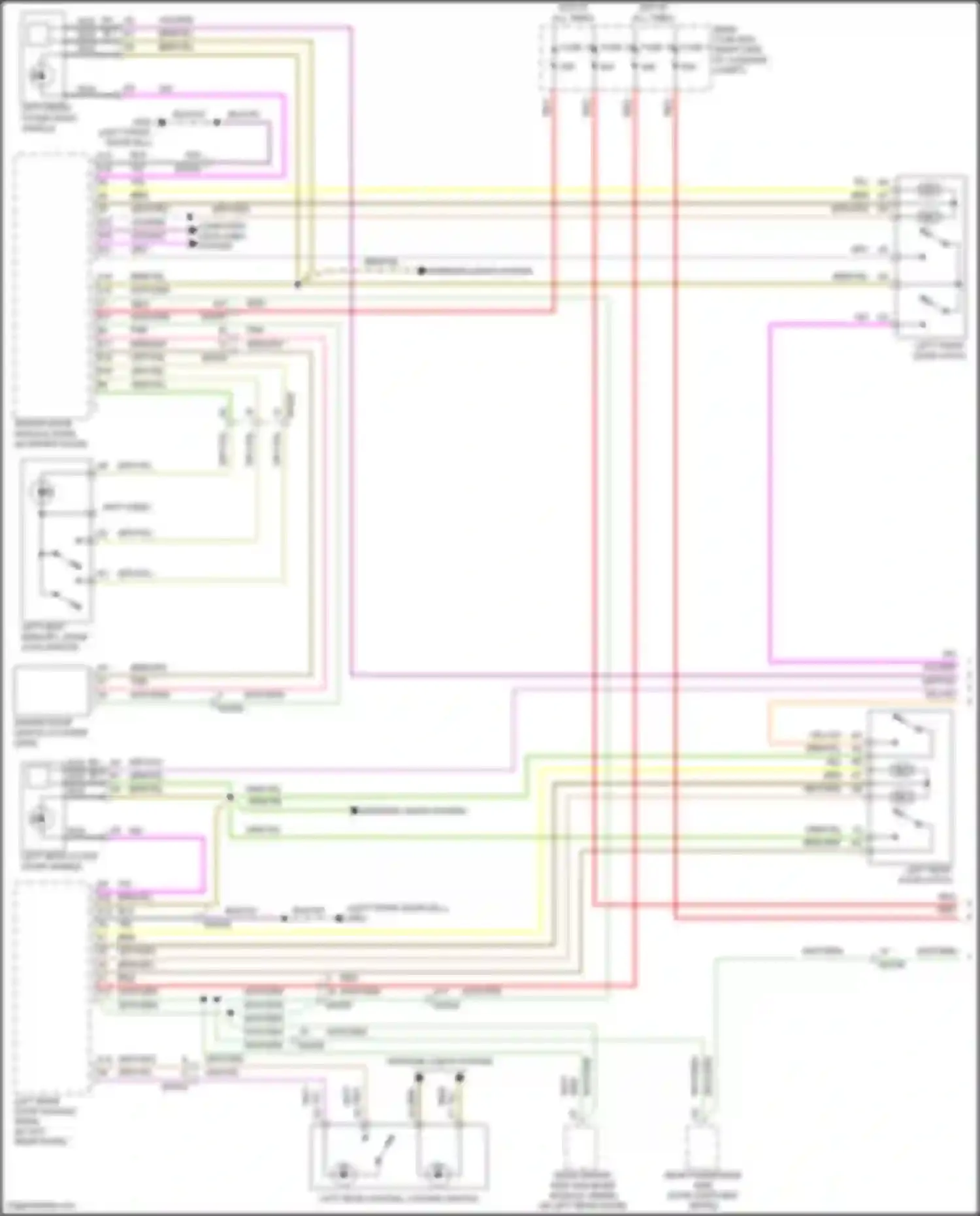 S90 Volvo II facelift (2020-2024): Power door locks circuit (1 of 2)