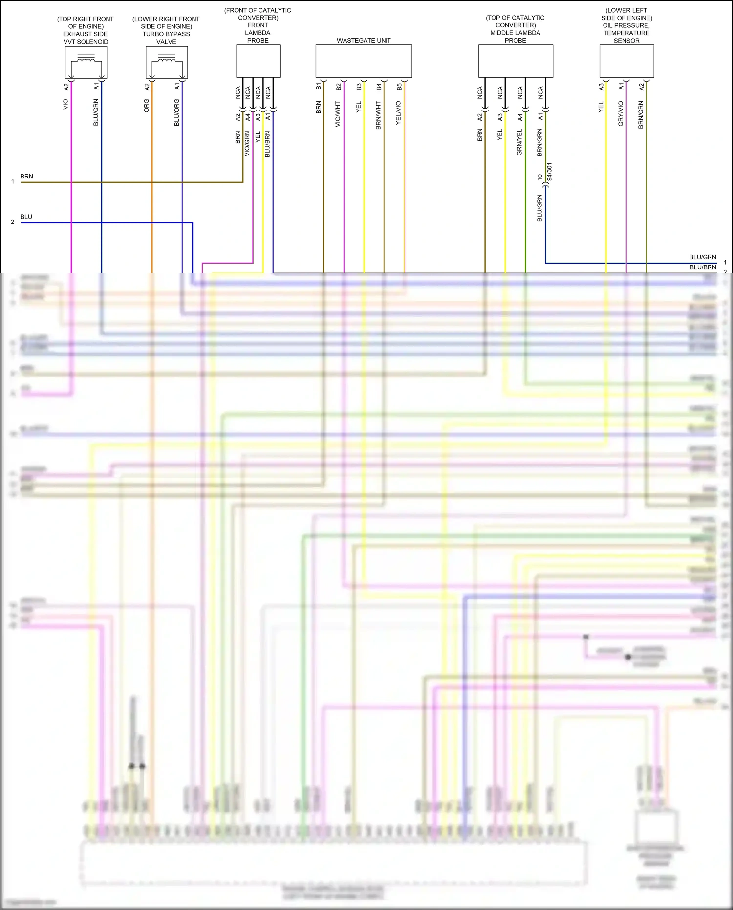 Volvo S90 II facelift (2020-2024) middle lambda probe wiring diagram  (1 of 2)