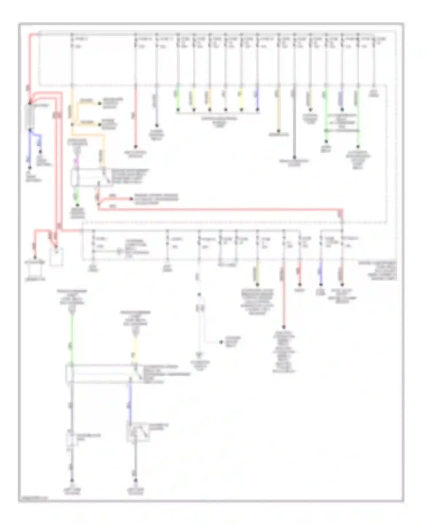 V40 Volvo I facelift (1999-2004): Power distribution circuit (1 of 3)