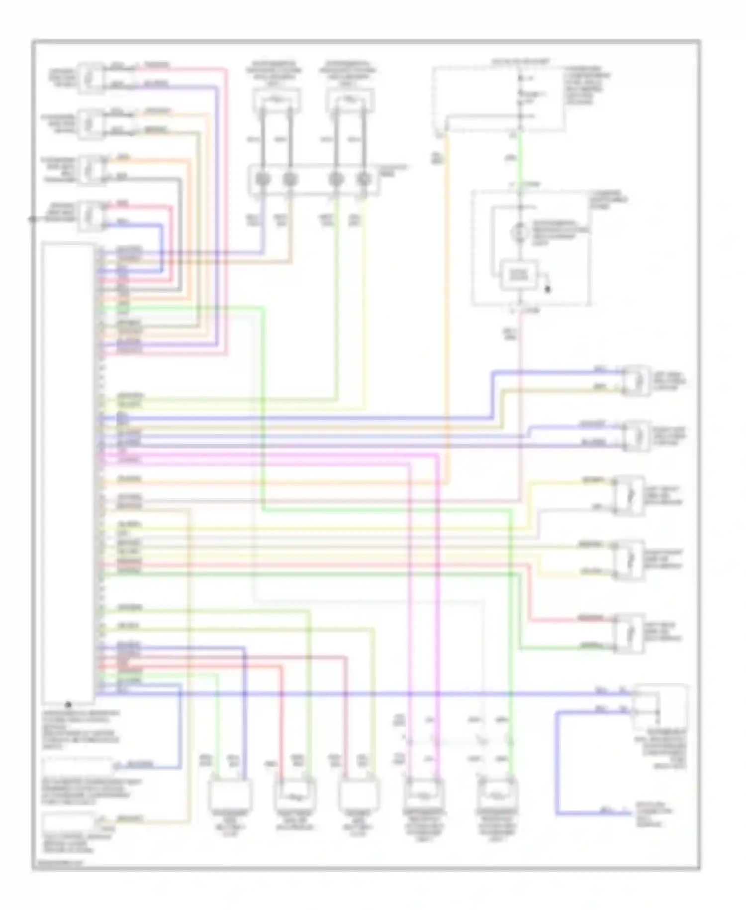 V40 Volvo I facelift (1999-2004): Supplemental restraint circuit