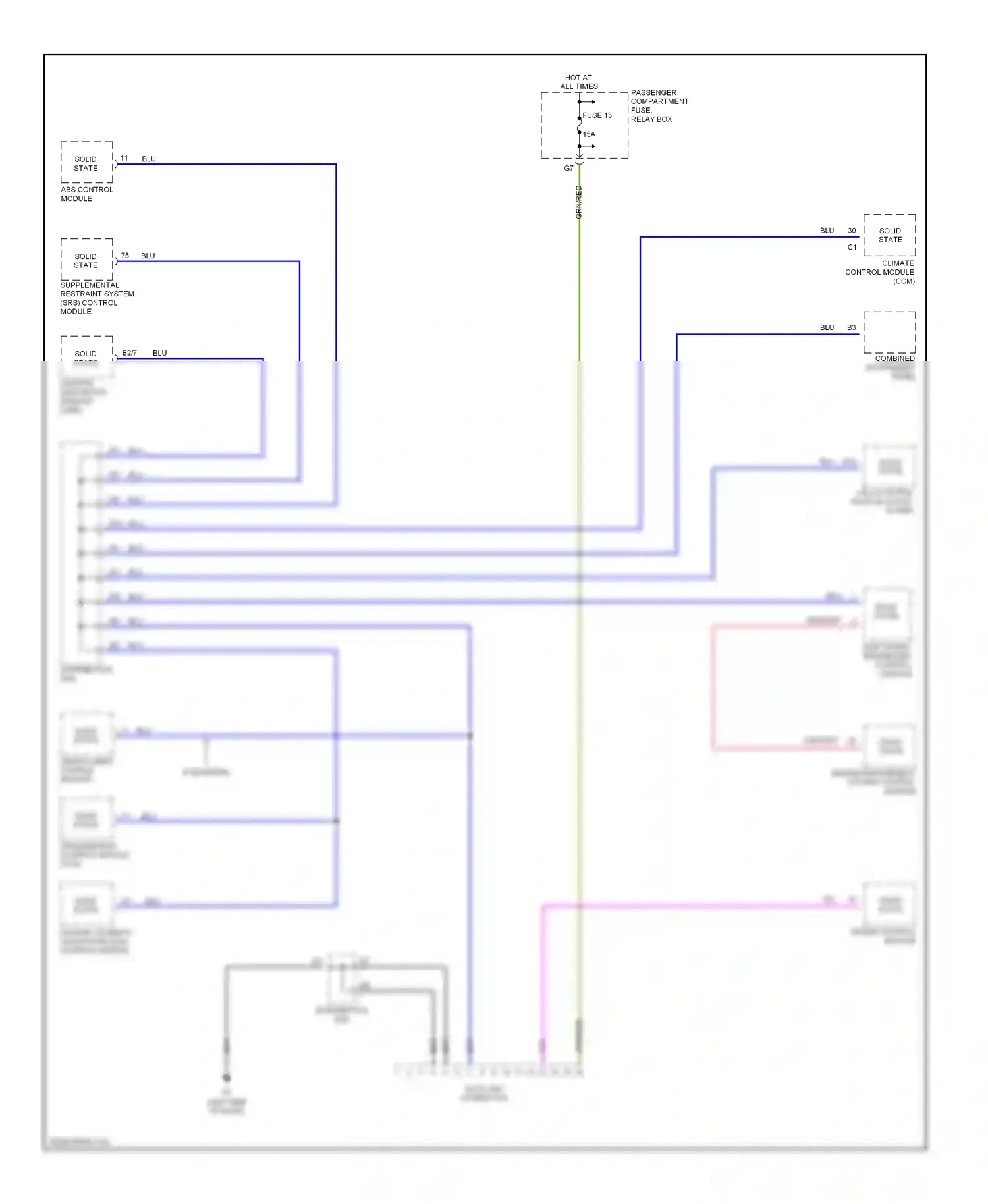 Volvo V40 I facelift (1999-2004) abs control module wiring diagram  (1 of 5)