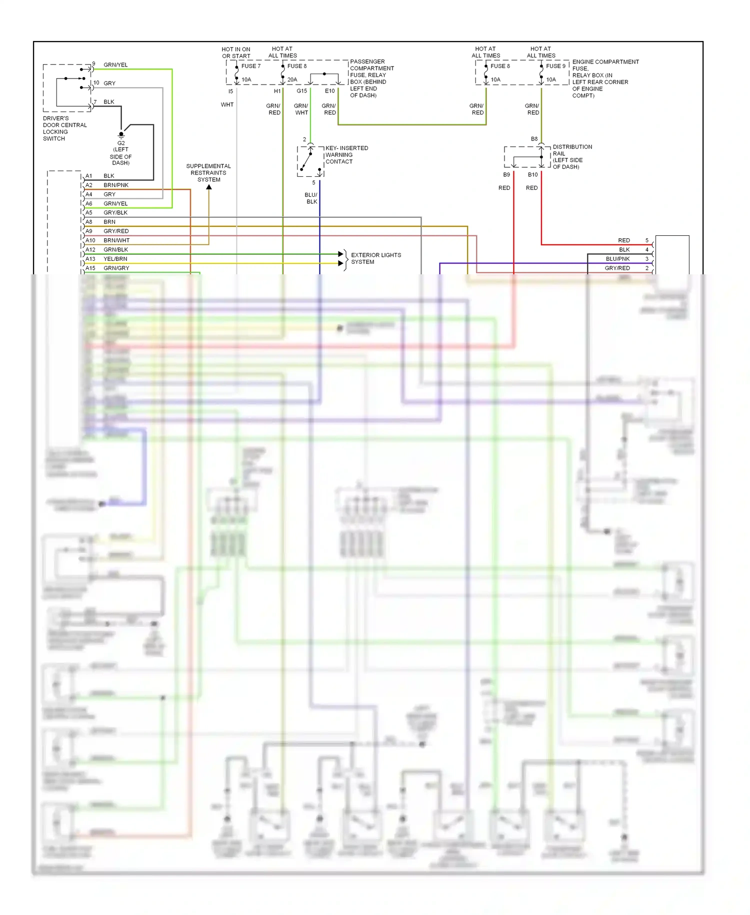 Volvo V40 I facelift (1999-2004) computer data lines system wiring diagram  (3 of 3)