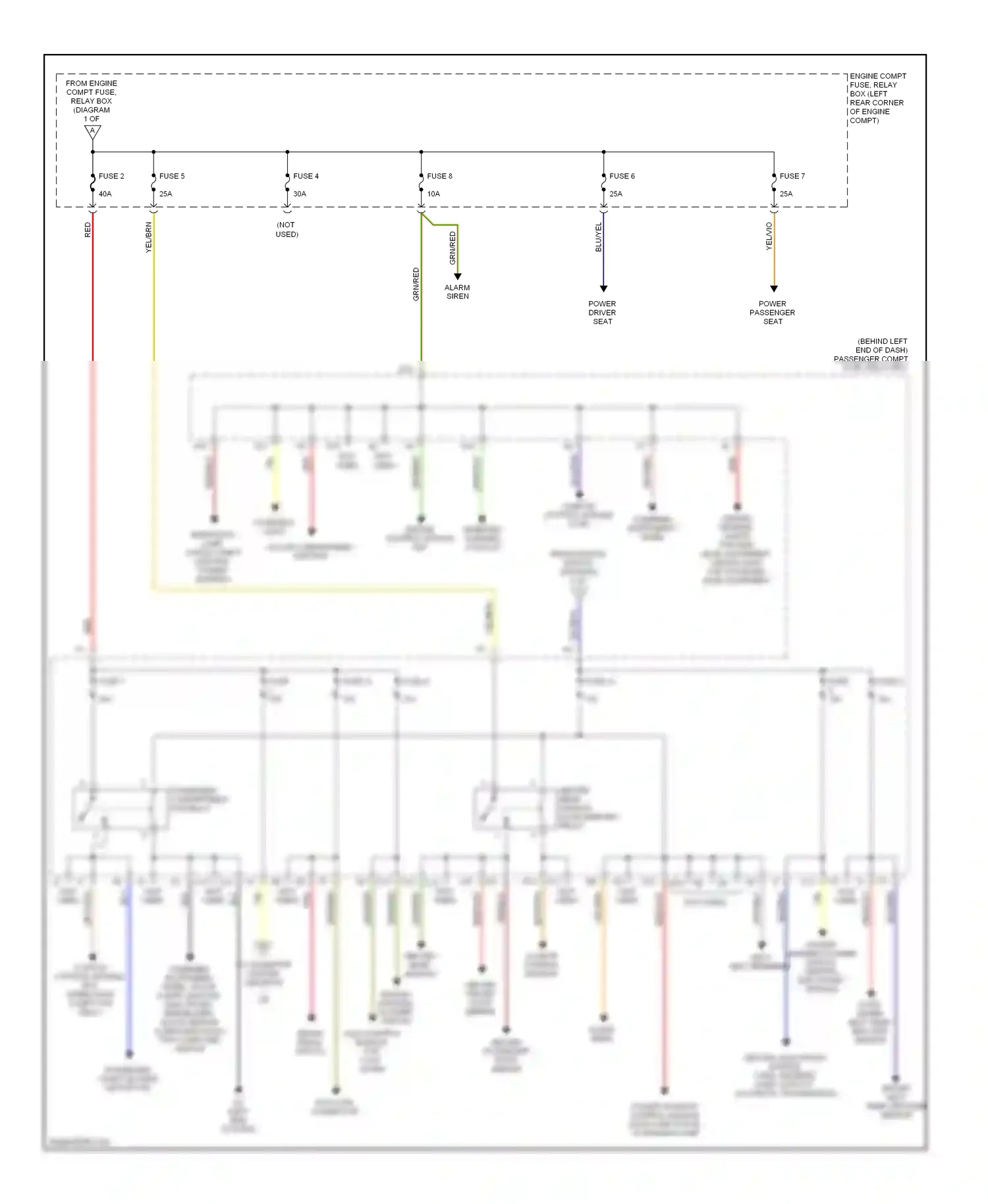 Volvo V40 I facelift (1999-2004) engine control module key inserted warning contact wiring diagram  (1 of 1)