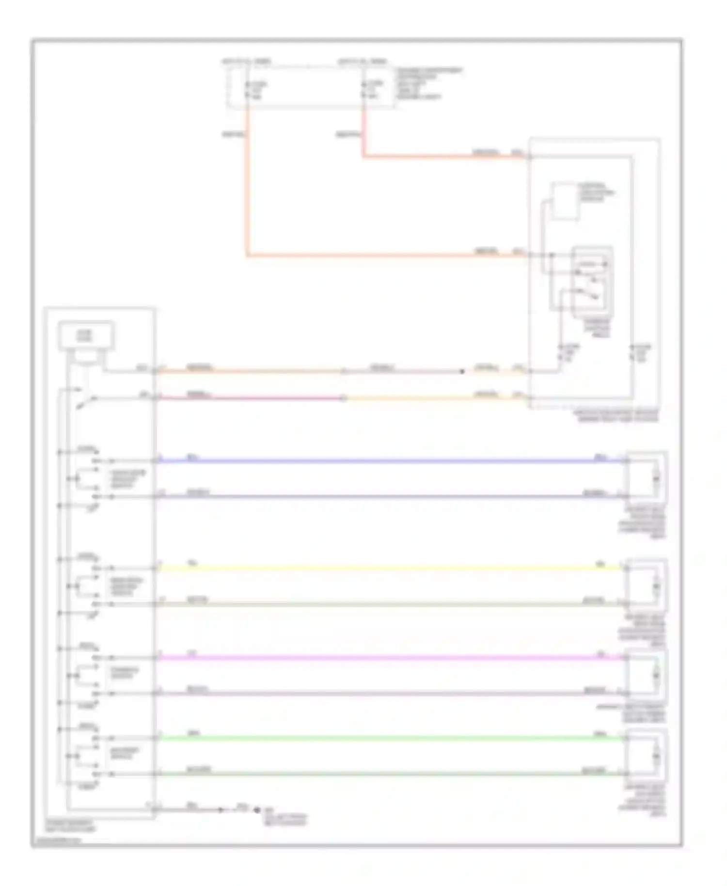 V50 Volvo I facelift (2007-2012): Driver power seat circuit