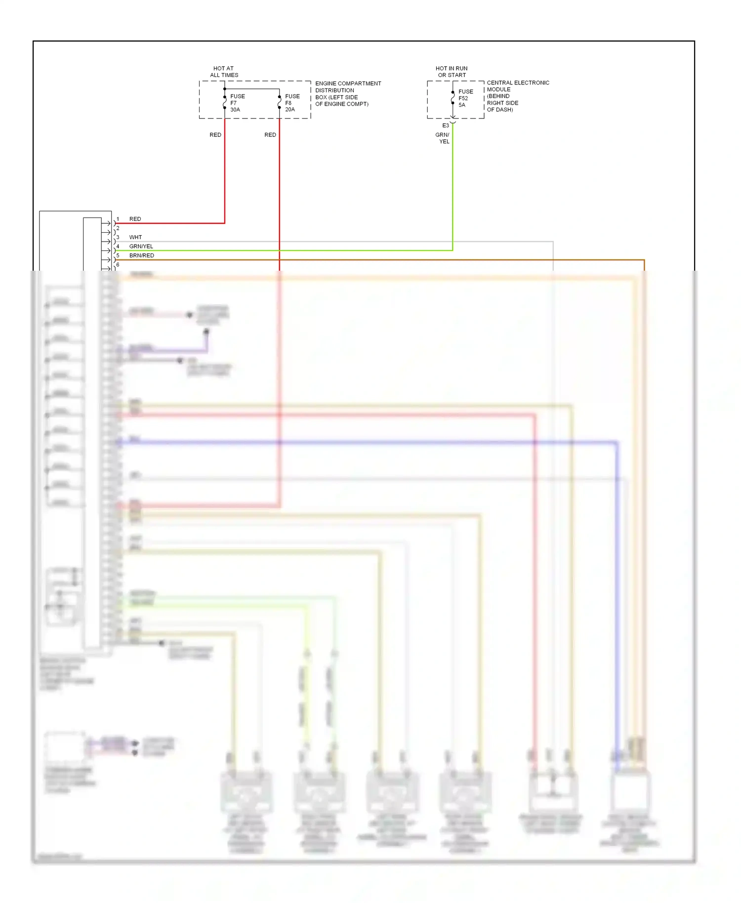 Volvo V50 I facelift (2007-2012) computer data lines system wiring diagram  (1 of 43)