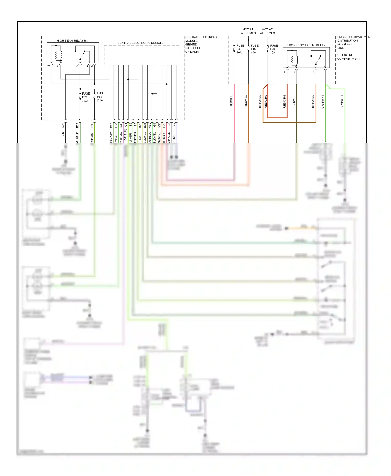 Volvo V50 I facelift (2007-2012) driver information module wiring diagram  (3 of 6)