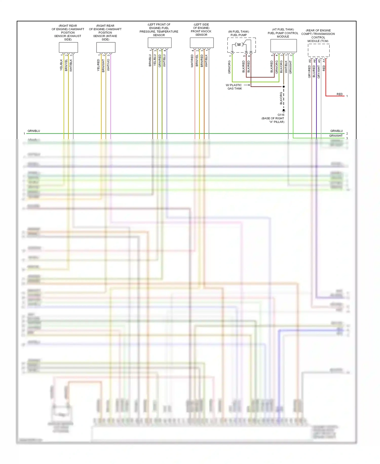 Volvo V50 I facelift (2007-2012) engine control module (ecm) (left front of engine compt) wiring diagram  (10 of 13)