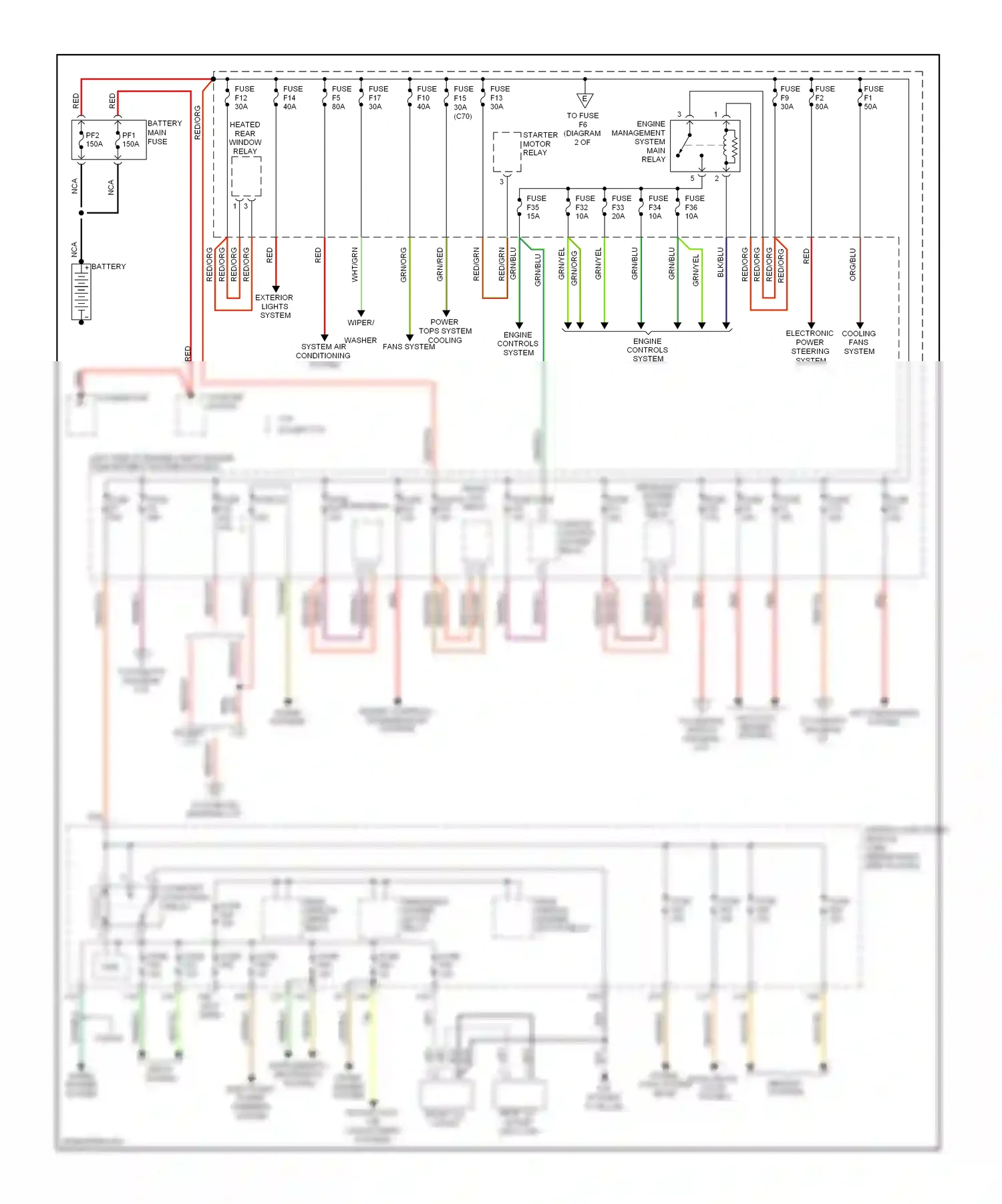 Volvo V50 I facelift (2007-2012) engine controls system wiring diagram  (3 of 4)