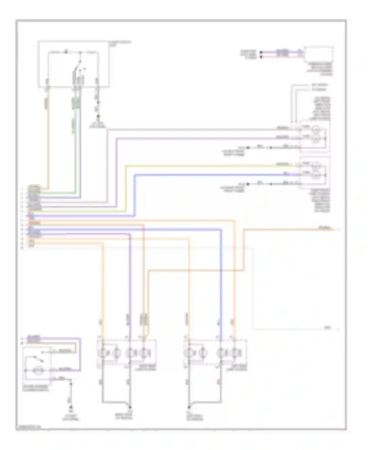 V50 Volvo I (2004-2007): Exterior lamps circuit (2 of 3)