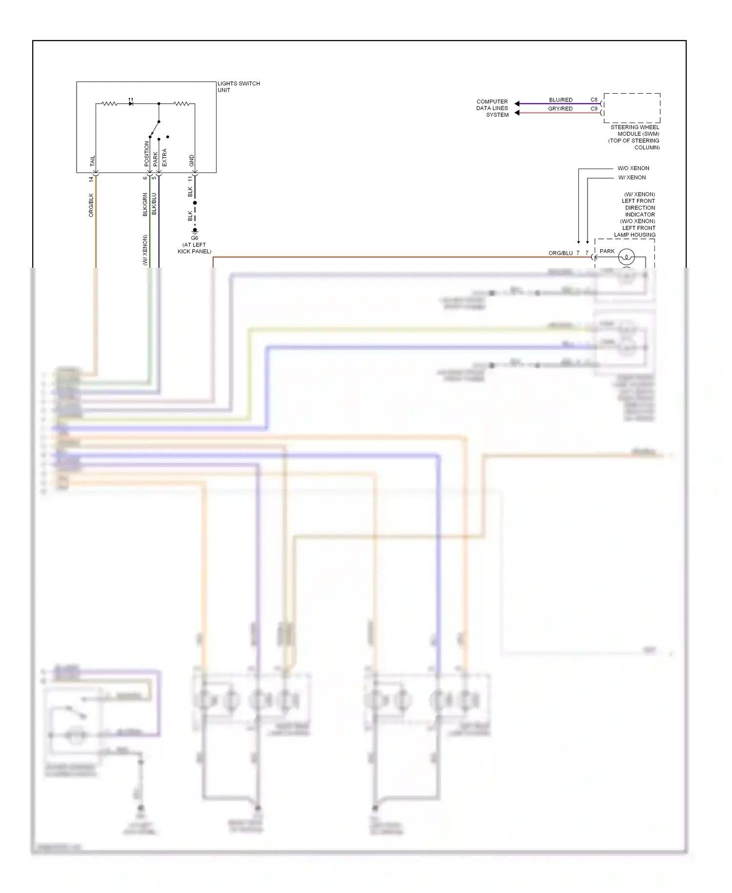 Volvo V50 I (2004-2007) computer data lines system wiring diagram  (14 of 32)