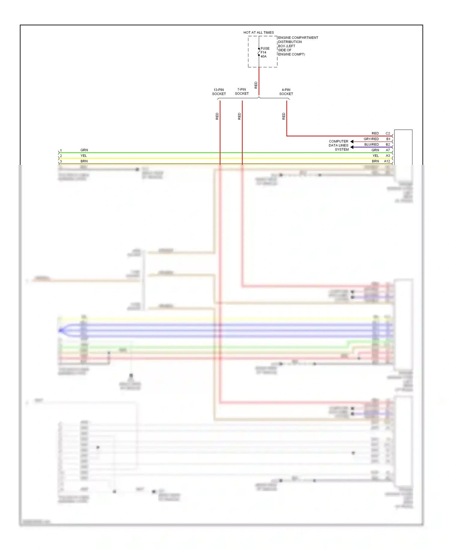 Volvo V50 I (2004-2007) computer data lines system wiring diagram  (15 of 32)