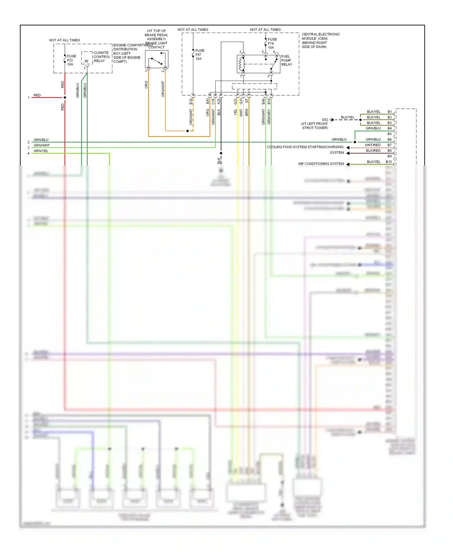 Volvo V50 I (2004-2007) computer data lines system wiring diagram  (10 of 32)