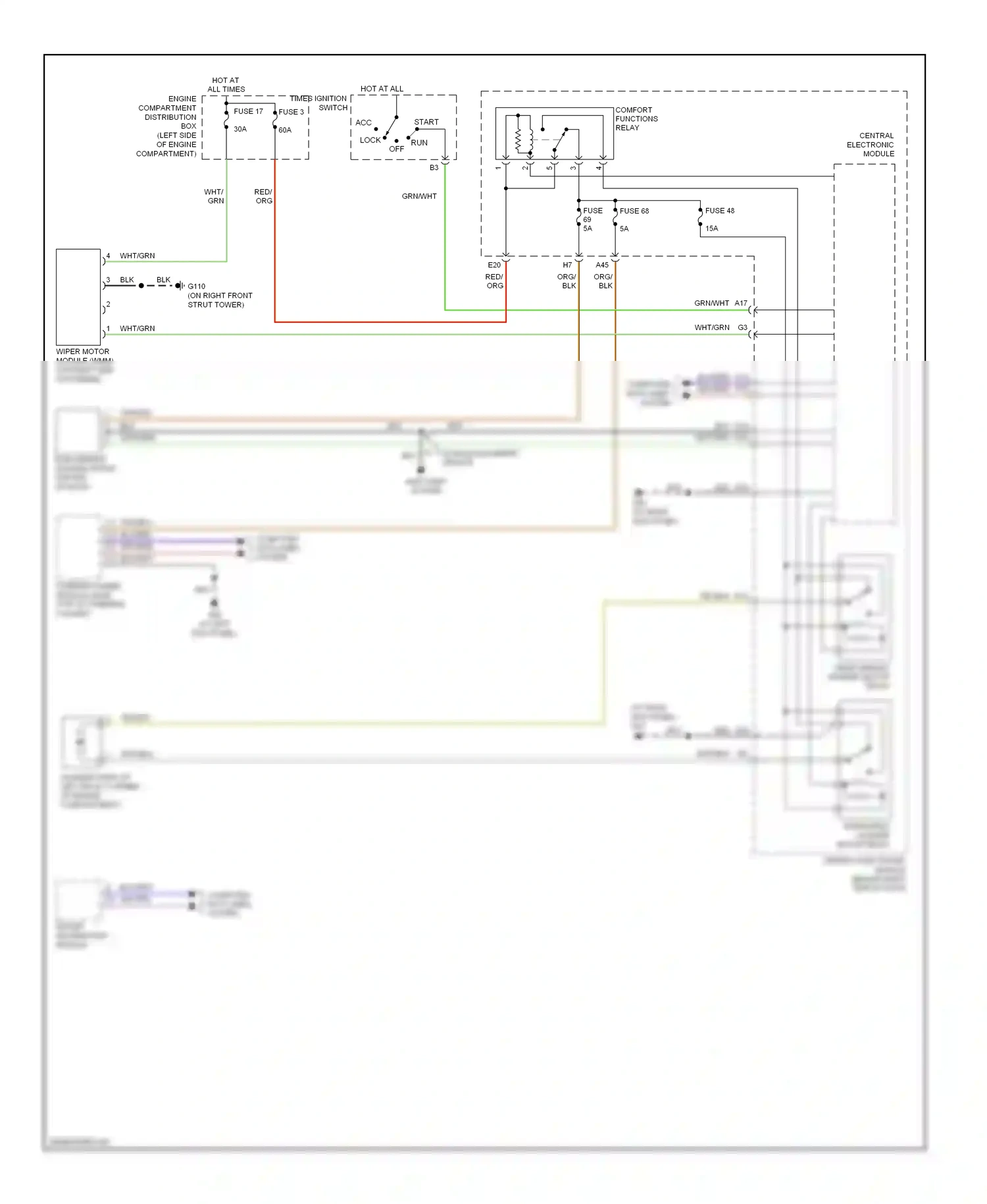 Volvo V50 I (2004-2007) driver information module wiring diagram  (2 of 6)