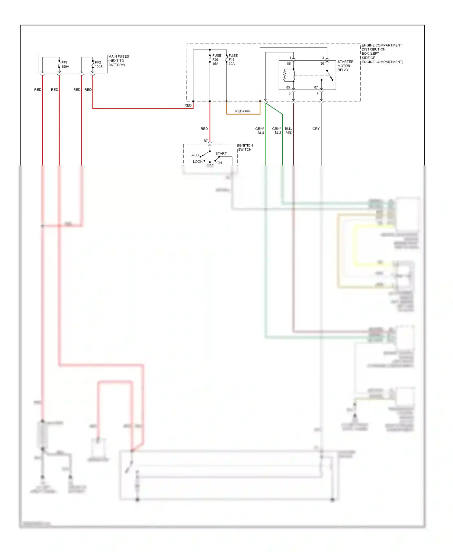 Volvo V50 I (2004-2007) engine control module (left front of engine compartment) wiring diagram  (2 of 2)